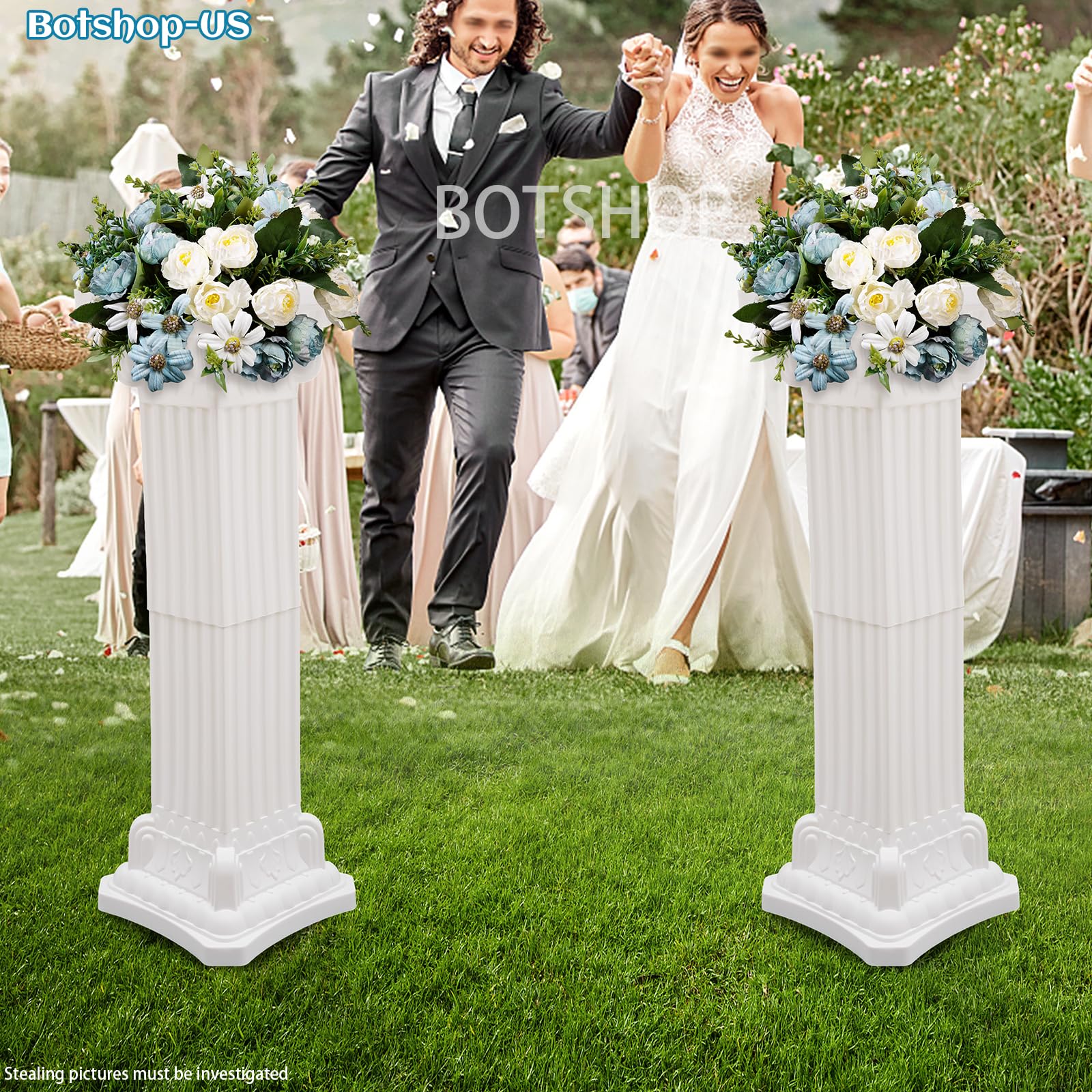 Gdrasuya10 2Pcs Wedding Roman Pillars Column 35.4