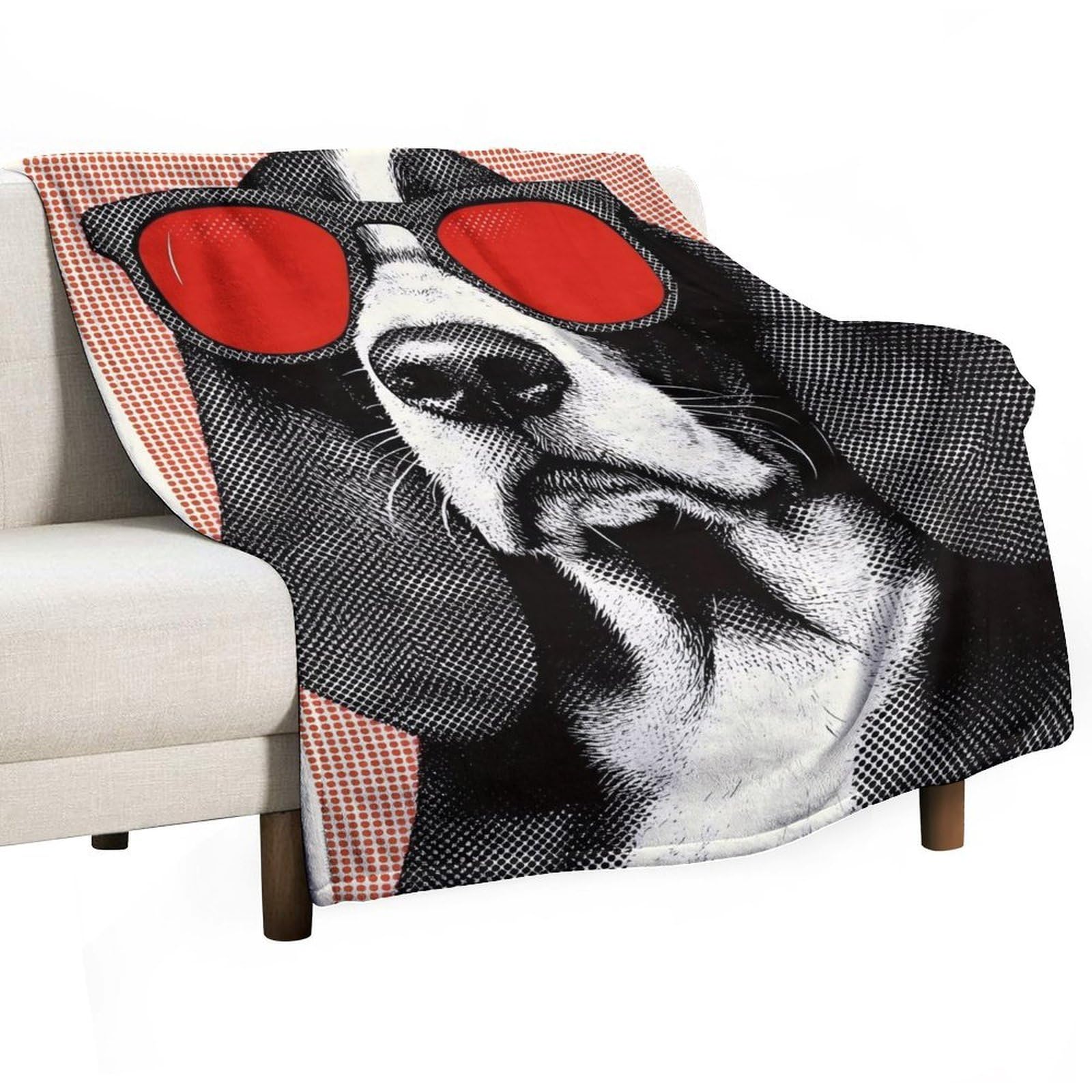 YHGSREUOH Funny Dog (4) Flannel Blankets Fleece Soft Throw Lightweight Plush Gifts for Couch, Bed, Cozy Sofa Plush, Chair, Lovers 150x200cm(60x80in)