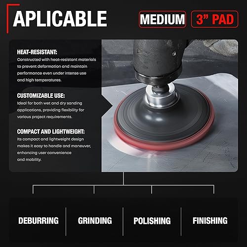 Miniatura 3 de T1A Paquete de 25 discos de lijado Roloc de 3 pulgadas SC-BL, grano medio, tipo R - Compatible con discos 3M o esponja Scotch Brite - discos de
