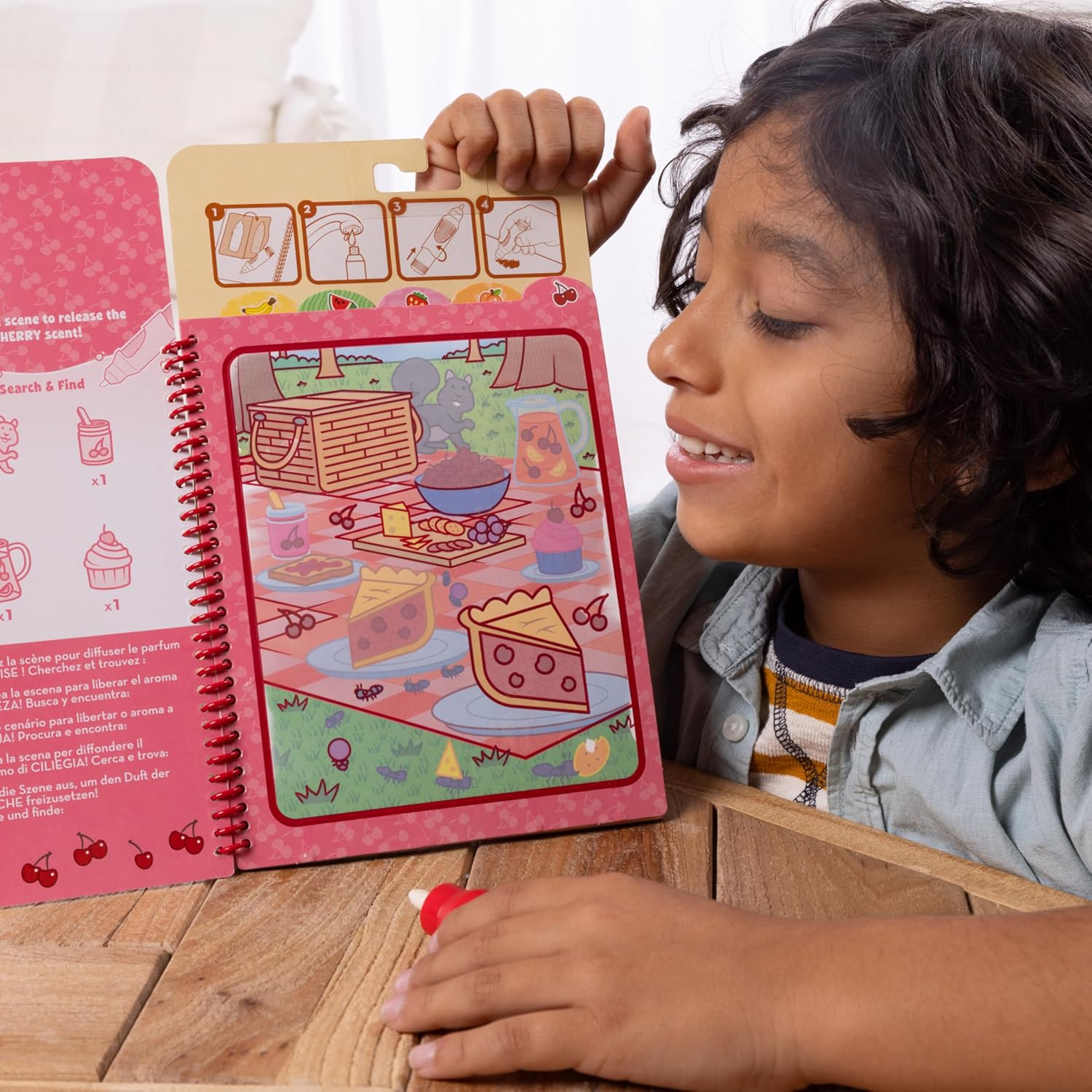 Melissa & Doug Scented Water Wow! Mess Free Coloring Book, Reusable Water-Reveal Activity Pad, Fruit, Travel Toys, Party Favors, for Toddlers for Kids Ages 3+ - FSC Certified