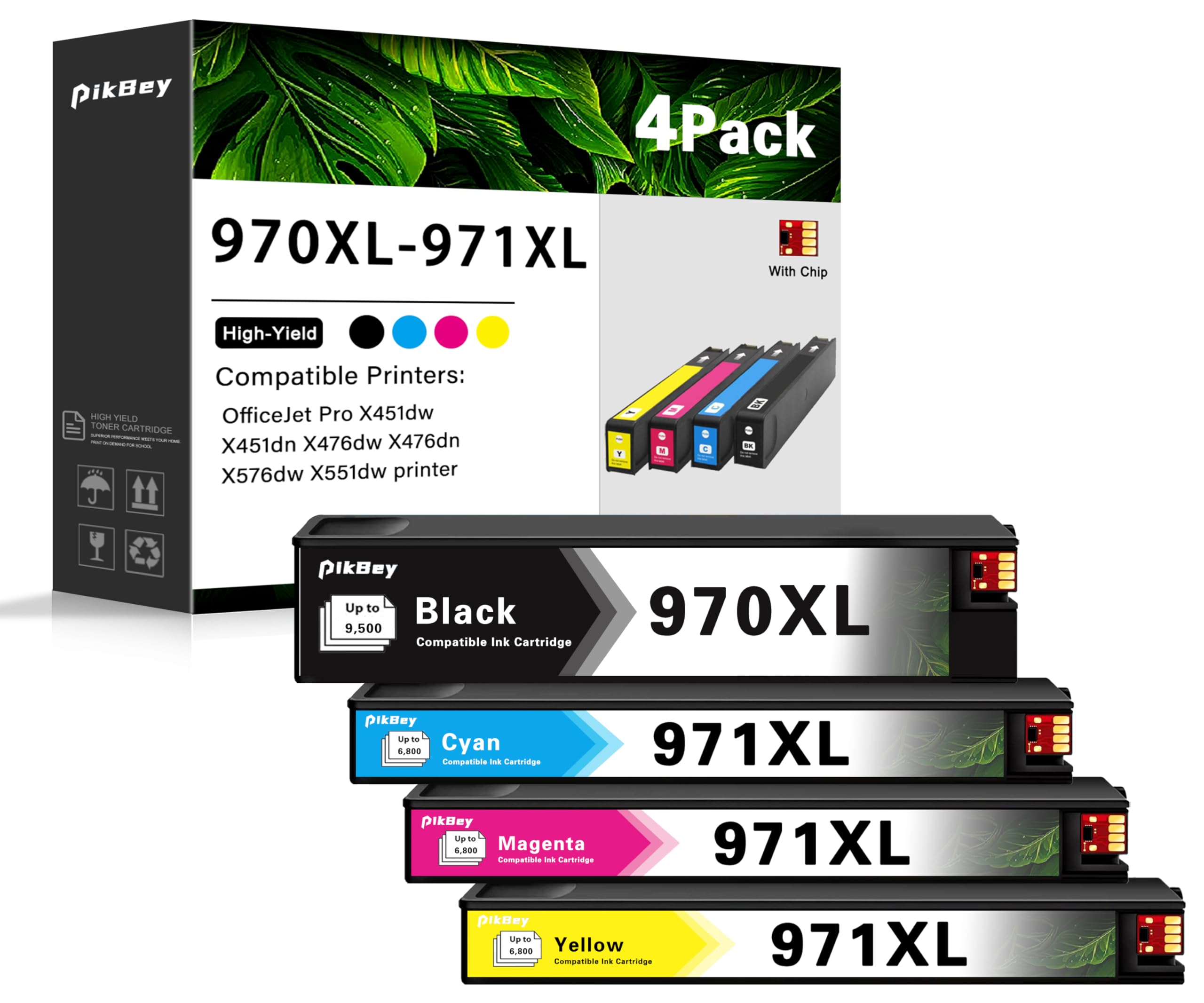 HP 970XL/971XL インクカートリッジセット Amazon.com: PikBey 970XL 971XL Ink Cartridges Replacement for HP