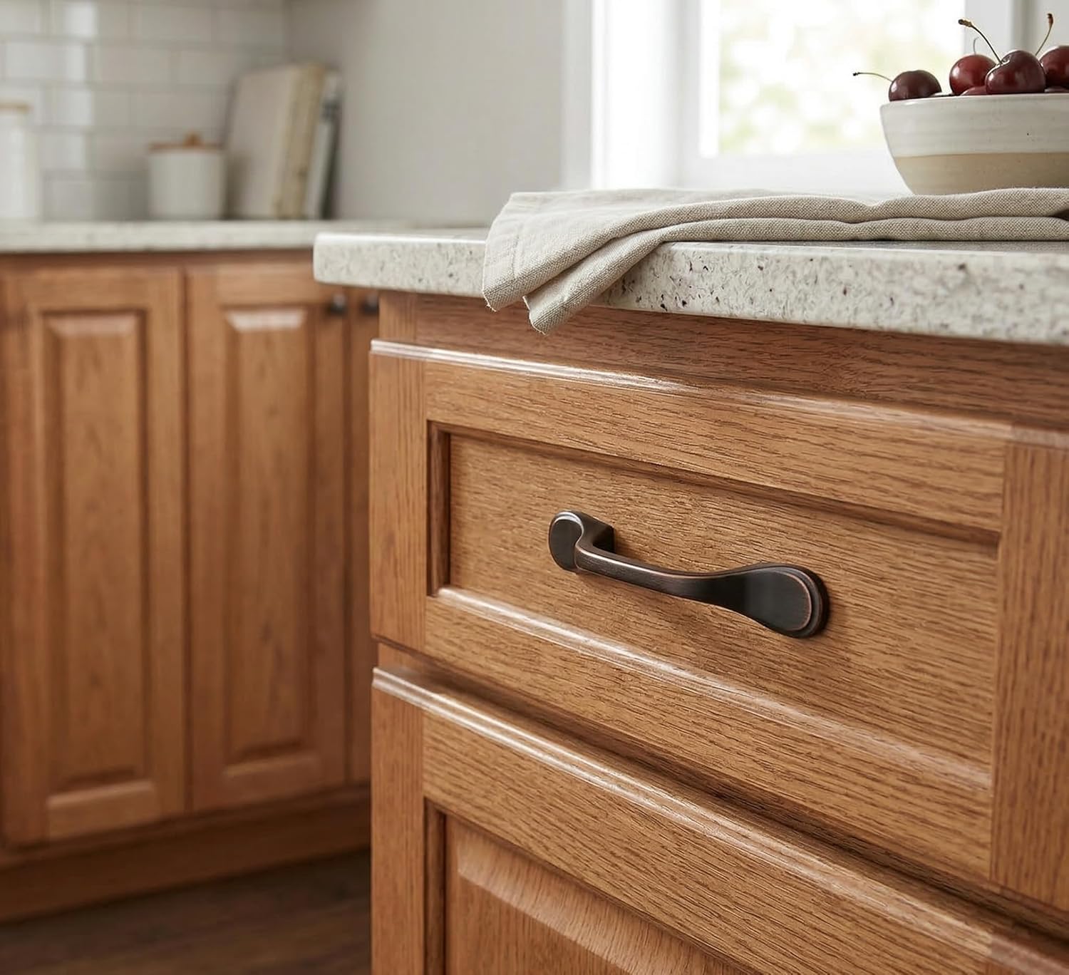 Cosmas 25 Pack 9533ORB Oil Rubbed Bronze Cabinet Hardware Footed Handle Pull - 3" Inch (76mm) Hole Centers