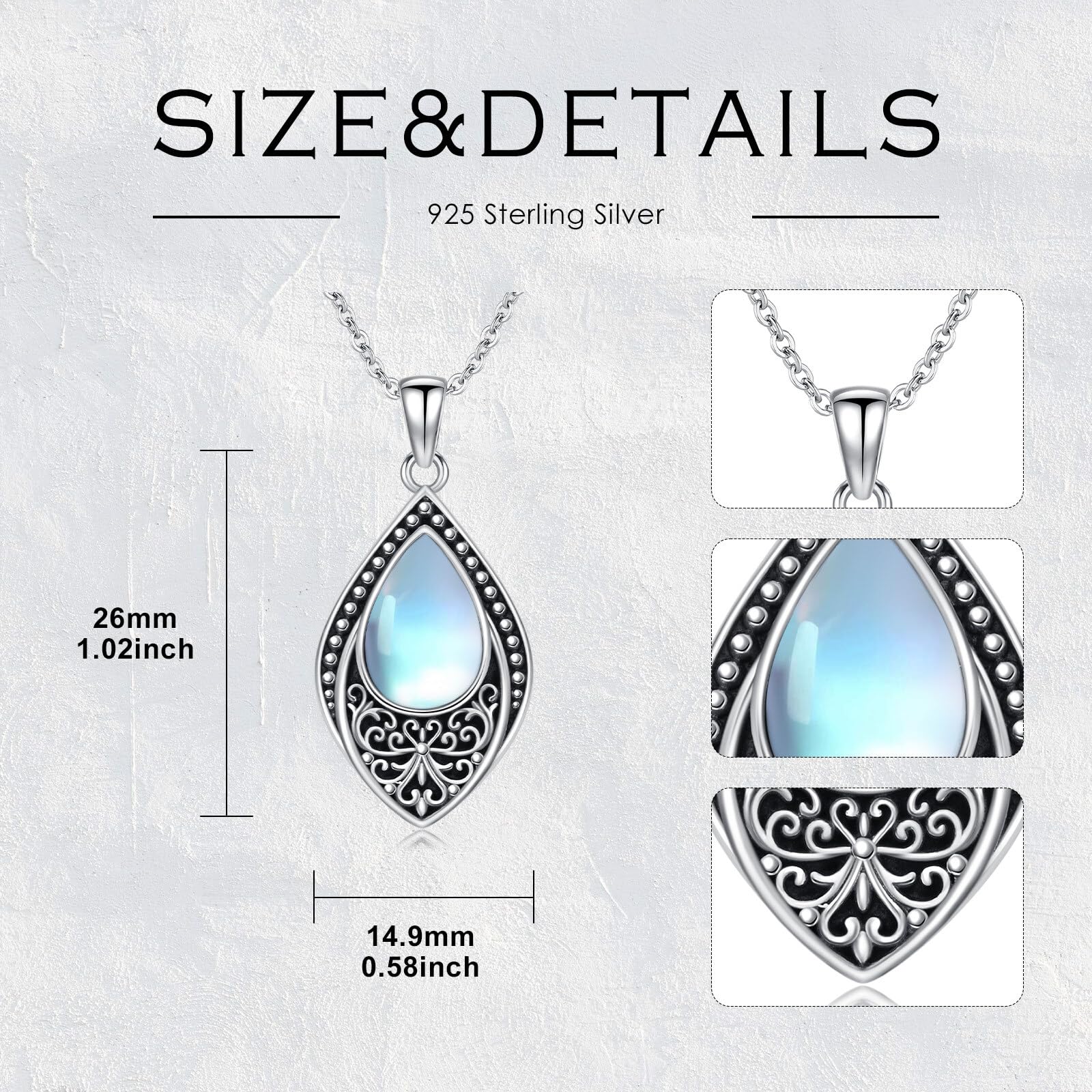 Collar con nudo celta para mujer, plata de ley 925, símbolo del infinito, piedra natal, colgante celta, regalo para mujeres y niñas