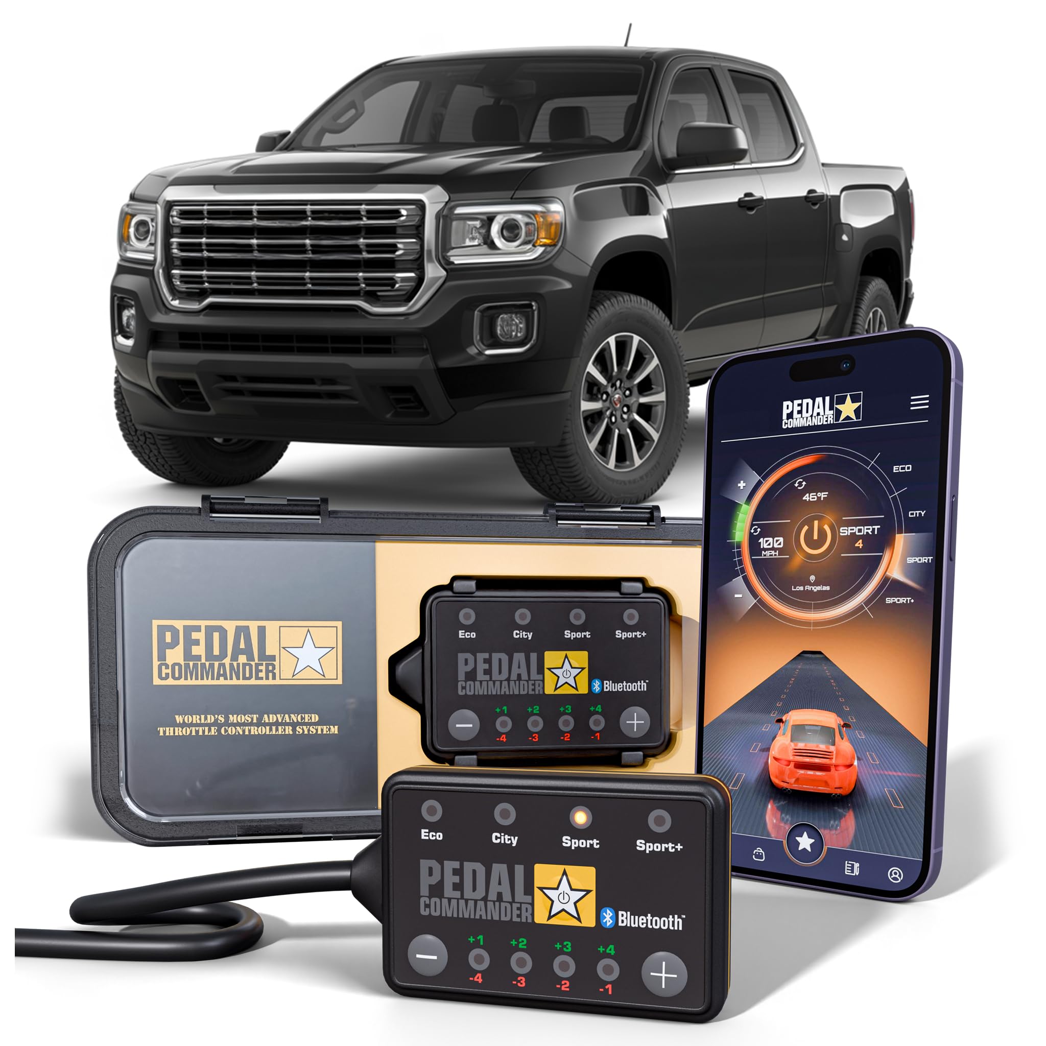 PEDAL COMMANDER for GMC Canyon 2006-2022 Throttle Response Controller - Diesel Engines Only, Anti-Theft, 4 Driving Modes, App Control, Throttle Controller Performance Upgrade, Canyon Accessories