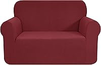 Vista 84 de CHUN YI - Funda elástica de 1 pieza para sillón grande, funda protectora suave de Jacquard con elastano, detalle de cuadros y parte inferior