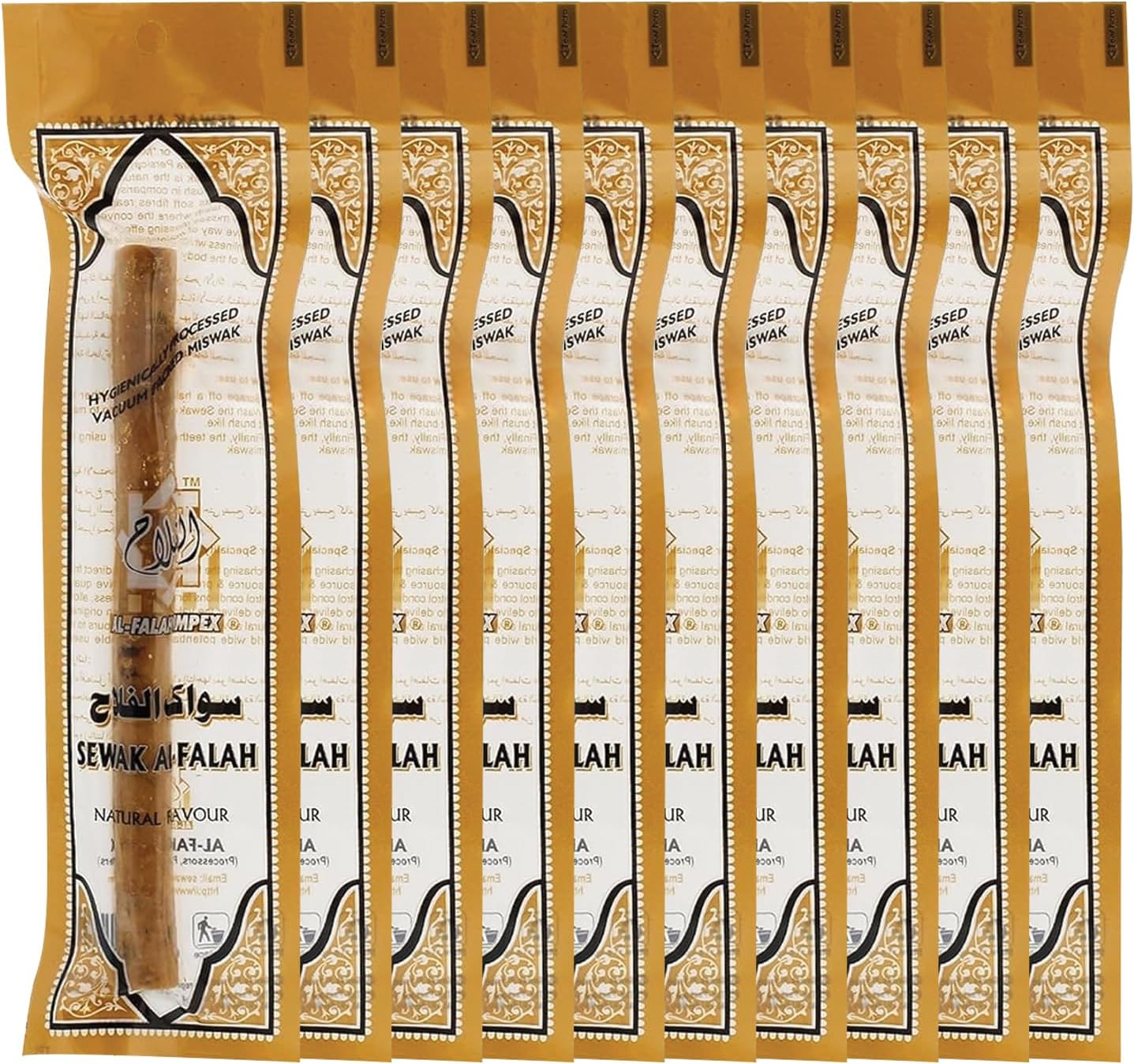 Sewak Al-Falah: Miswak (Traditional Natural Toothbrush) (10 Pack)