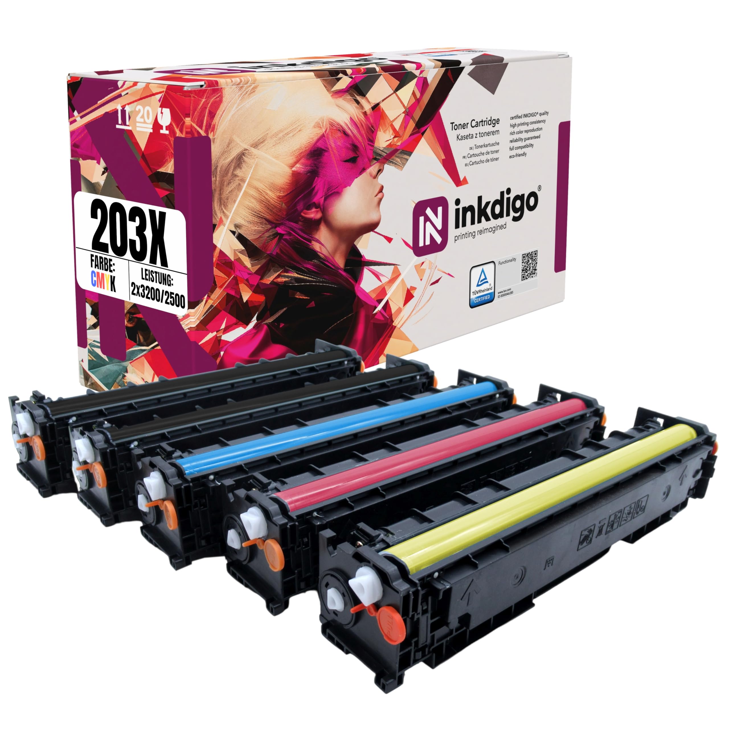 Cartouche De Toner Compatible HP 203X/203A - Noir Haute Capacité, Pour Imprimantes LaserJet Pro MFP M254dw/M281, Etc.