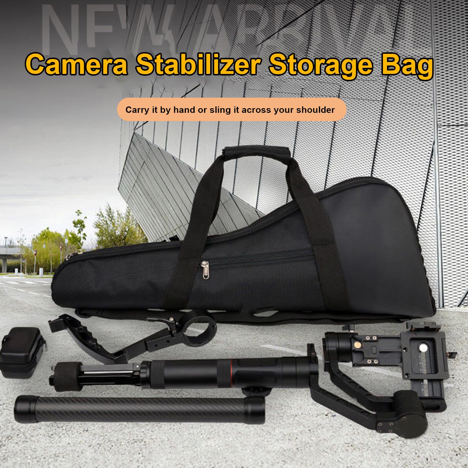 Bolsa Estabilizadora de Cámara SLR Estuche de Almacenamiento Duradero para Grúa Impermeable Gran Capacidad para Creadores de Contenido Videografía Nylon Gris