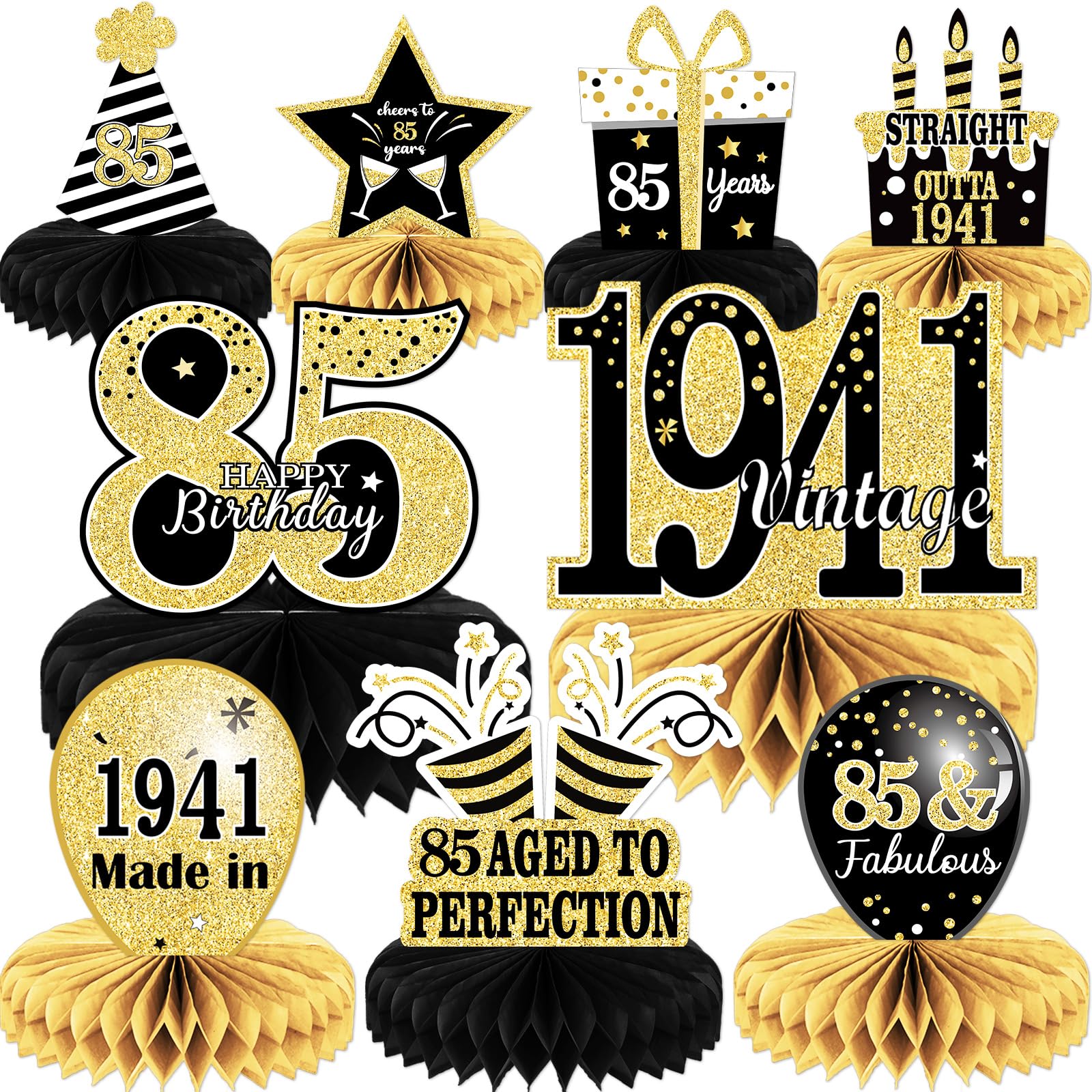 9PCS 30th Birthday decorations 30th birthday Centerpieces for Tables Decorations Vintage 1996 Honeycomb Table Topper Back in 1996 30th Birthday