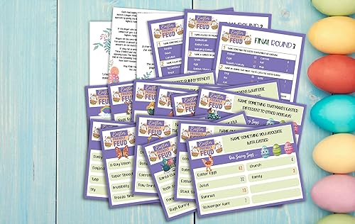 Miniatura 2 de Prueba de peleas amistosas de Pascua, Cuestionario de peleas familiares, noche de juegos de baby shower, juego de fiesta de Pascua, Actividad