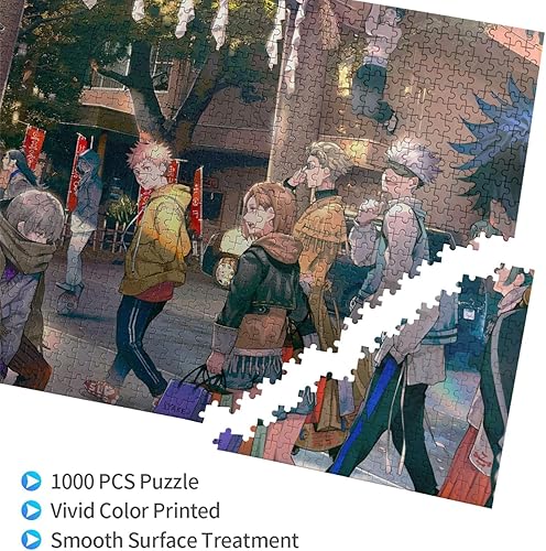 Miniatura 10 de Rompecabezas de anime para adultos, 1000 piezas, collage de madera, arte para adolescentes, 29.5 x 20 pulgadas