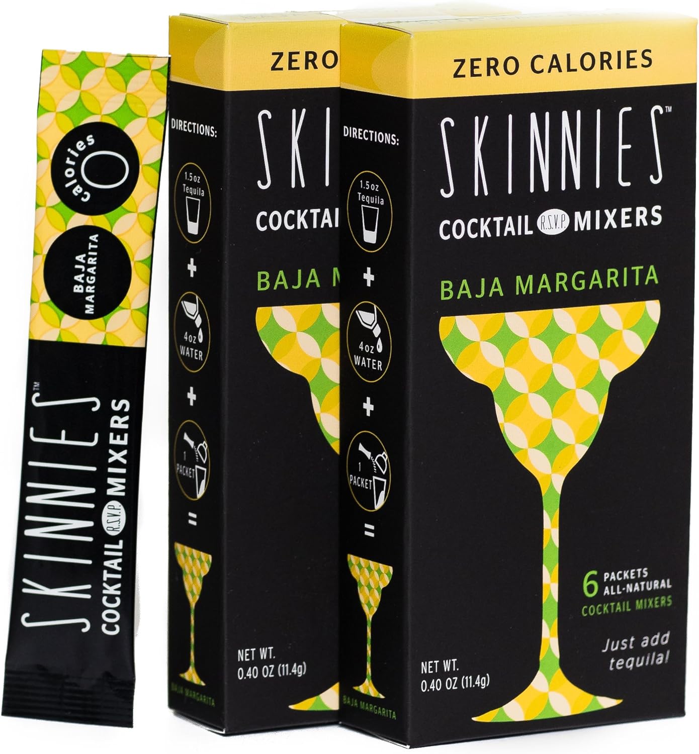 RSVP Skinnies cocktail mixers Baja Margarita, 2boxes