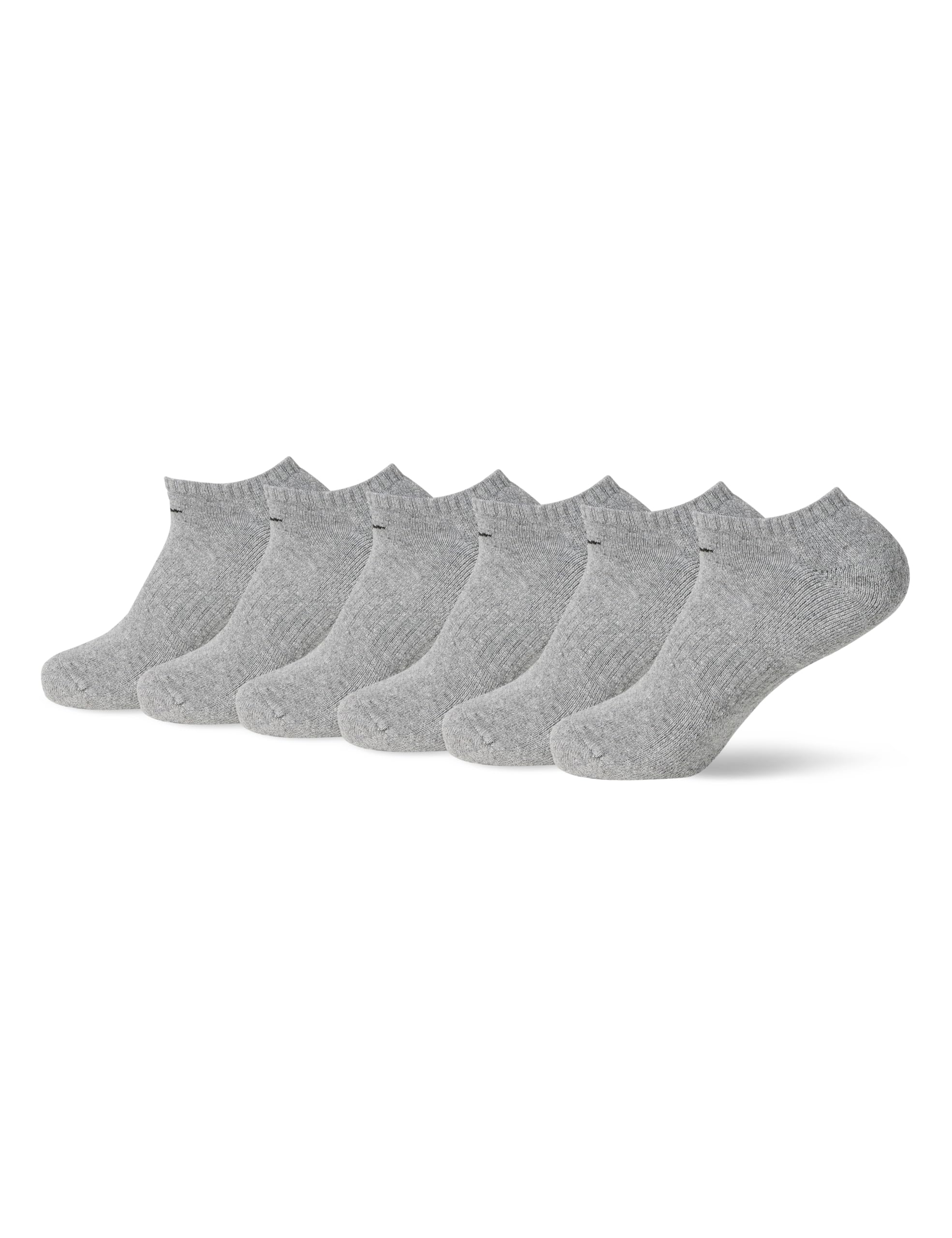 Nike Unisex Everyday Cushioned Training No-Show Socks 6 Pairs Carbon Heather Black X-Large