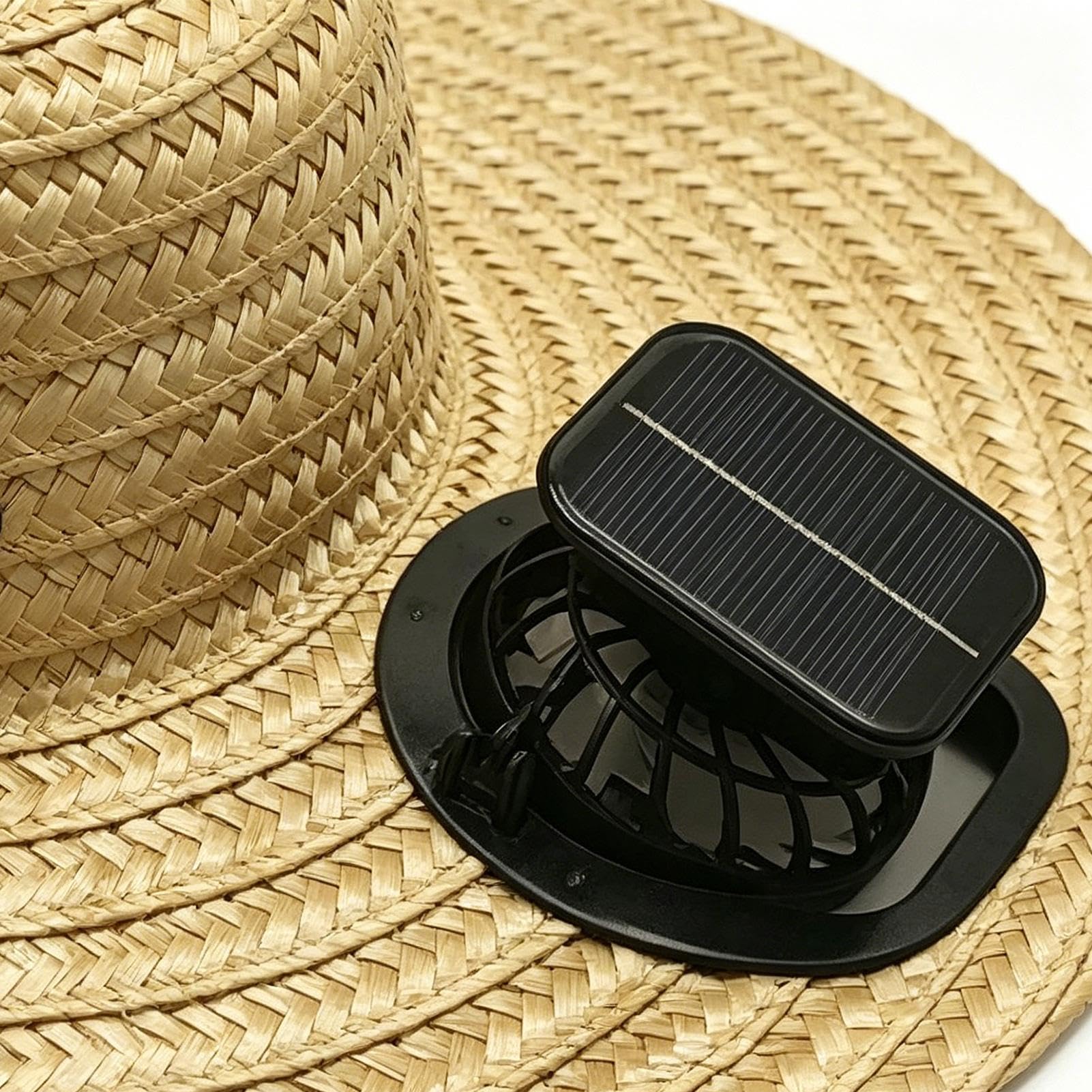 Cappelli di Paglia da Uomo Cappello A Tesa Larga Ricaricabile USB | Cappello da Sole a Tesa Larga Per Esterni Pesca Campeggio Escursionismo Lavoro Viaggi Spiaggia Sport Golf