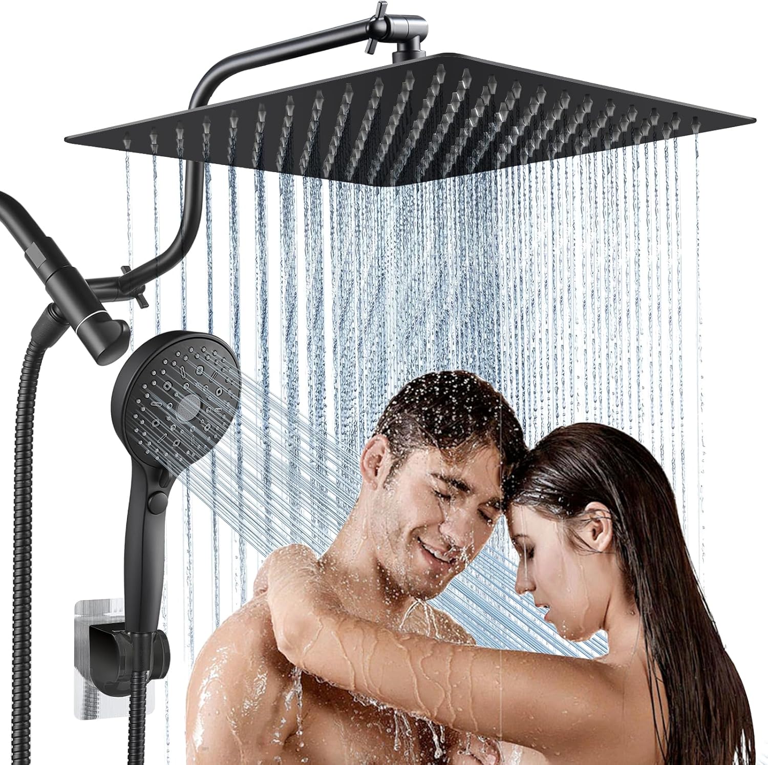 Cobbe 3-Way Rain Shower Head with 12" Metal Body