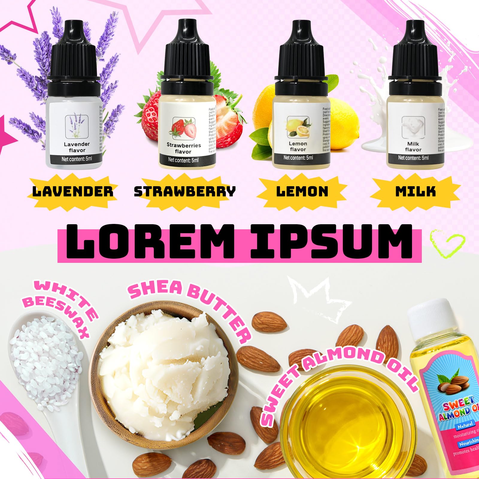 GZDUCK DIY Lippenbalsam Herstellung, 42 Stück Lippenbalsam für Mädchen, machen Sie Ihren eigenen Lipgloss, mehrfarbiges Make-up-Set für Frauen, Teenager und