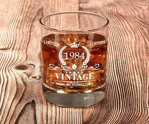 Miniatura 3 de Regalos de cumpleaños número 40 para hombres, vaso de whisky vintage, regalos de cumpleaños 40 para papá, hijo, marido, hermano, divertido regalo de