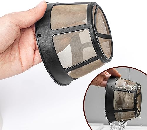 Miniatura 4 de Cesta de filtro reutilizable de 8 a 12 tazas con parte inferior de malla, para cafetera y cafetera, repuesto permanente para filtros Mr Coffee en