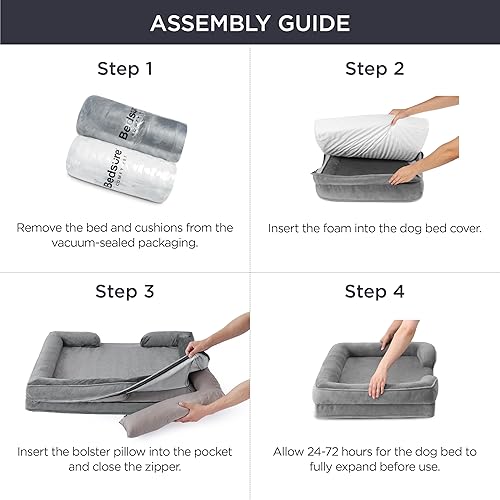 Miniatura 8 de Bedsure Cama ortopédica para perros extra grandes, sofá cama impermeable XL Plus, sofá cama de espuma de apoyo para mascotas con funda extraíble