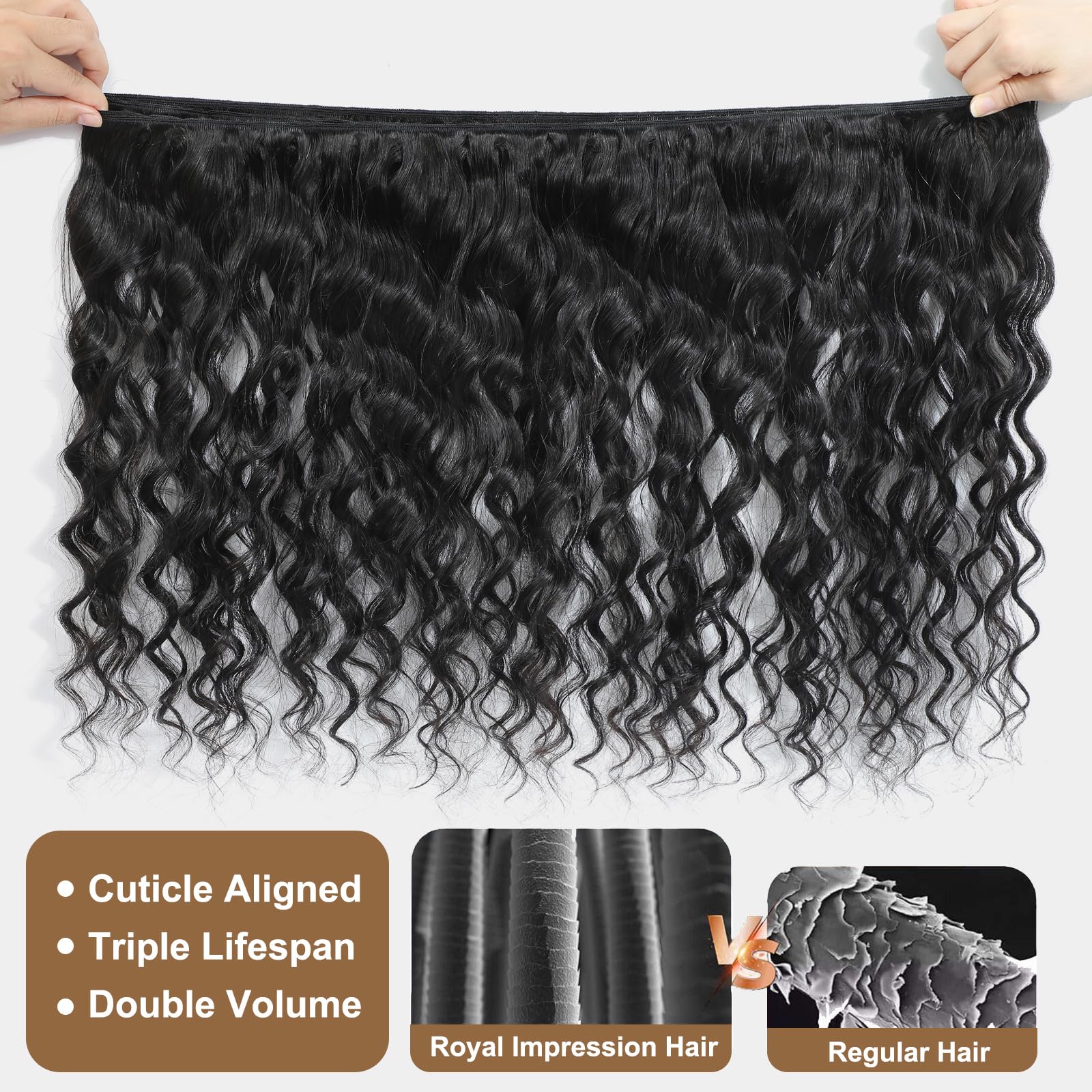 Amazon.com : 16A Loose Wave Bundles Human Hair with 5x5 HD 