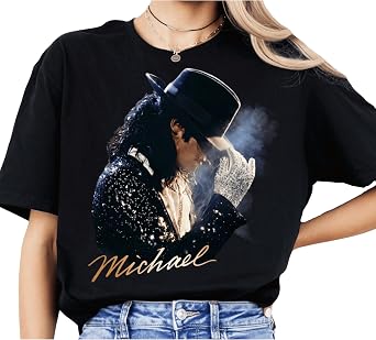 Handmade MJ The King of Pop T-Shirt, Pop Music Legend Tee, Retro Vintage Inspired Graphic Michael T-Shirt, Unisex Jackson MJ Shirt Multicolor Adults Kids Youth