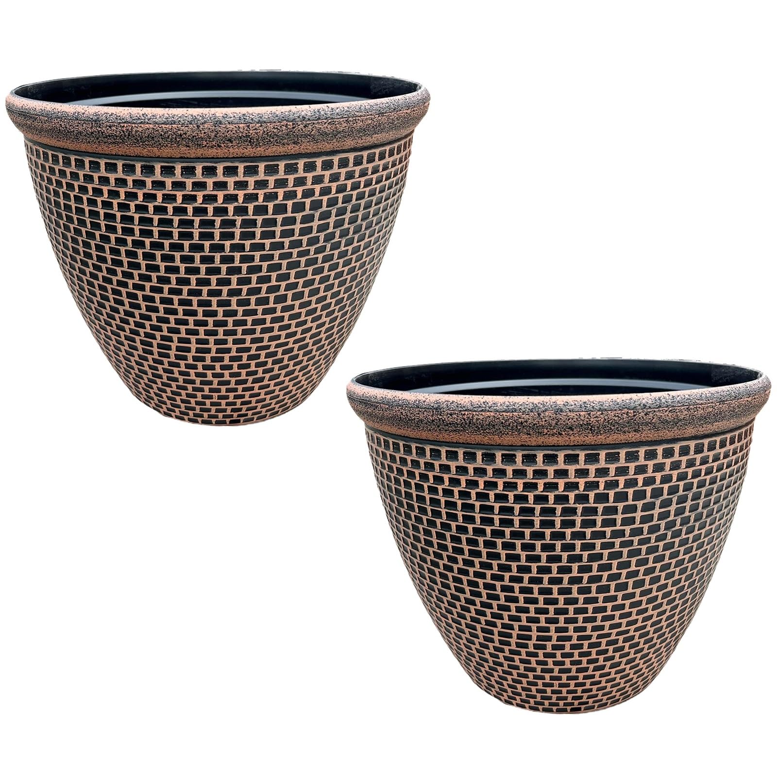 Gr8 Garden Cromarty Large 36cm Plastic Round Planter - Orange