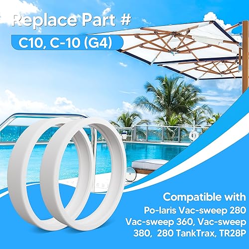 Miniatura 7 de Funmit Limpiador de piscinas - Pieza de repuesto para neumáticos multiusos, compatible con Polaris 280 360 180 380 C10 C-10, paquete de 3