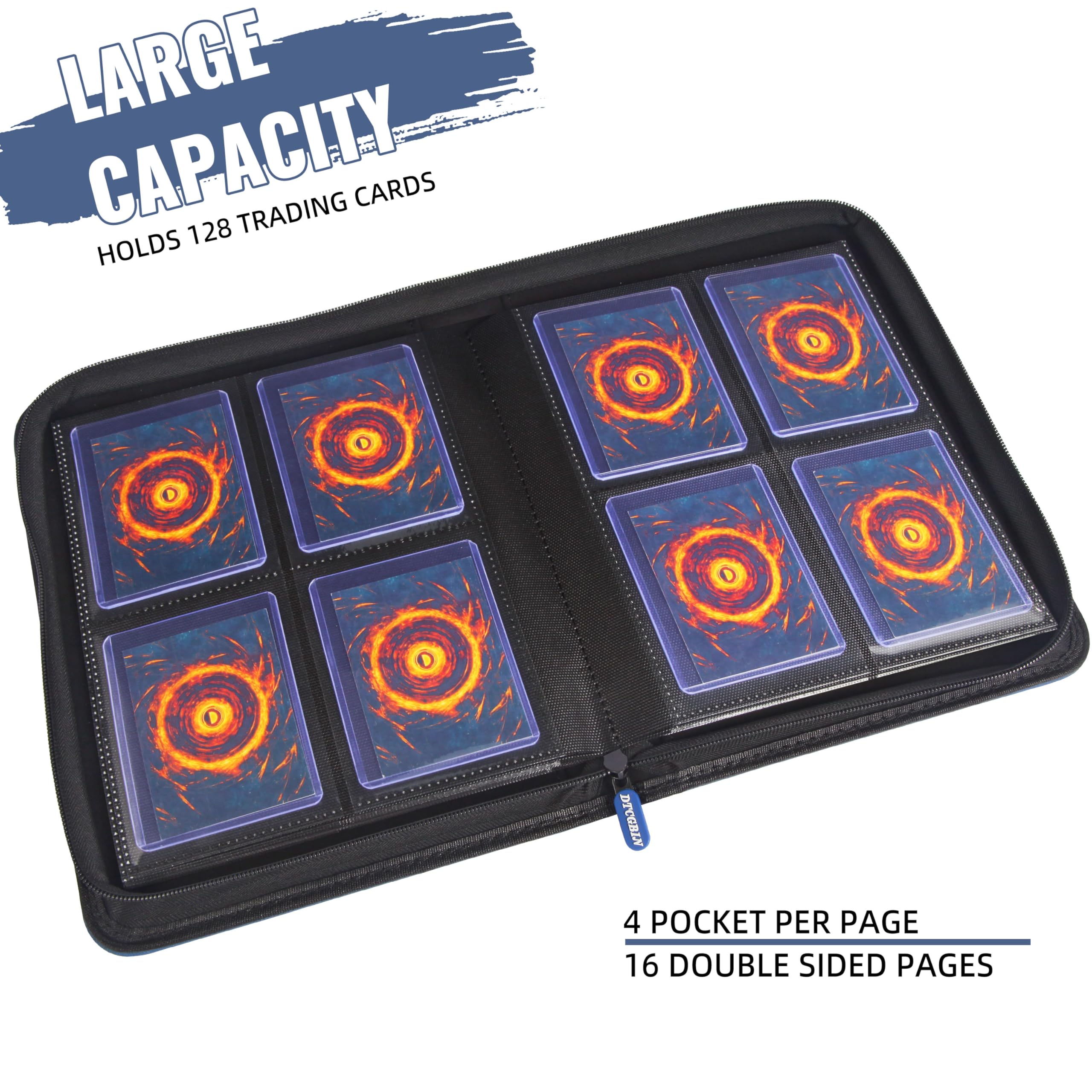 Amazon.com: Toploader Binder, DTCGBIN 4-Pocket Top Loader Trading