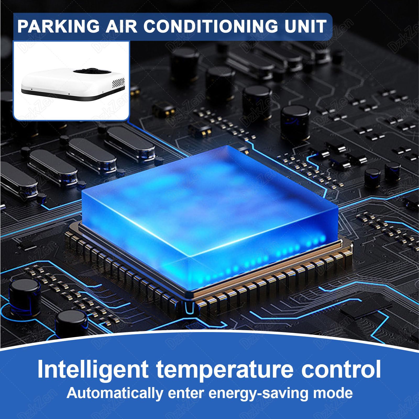 Condizionatore per Camper 12V/24V, unità AC da Tetto Slim Fit, Climatizzatore Silenzioso a Basso Consumo, per Van, Camion, Rimorchi e Motorhome 24V