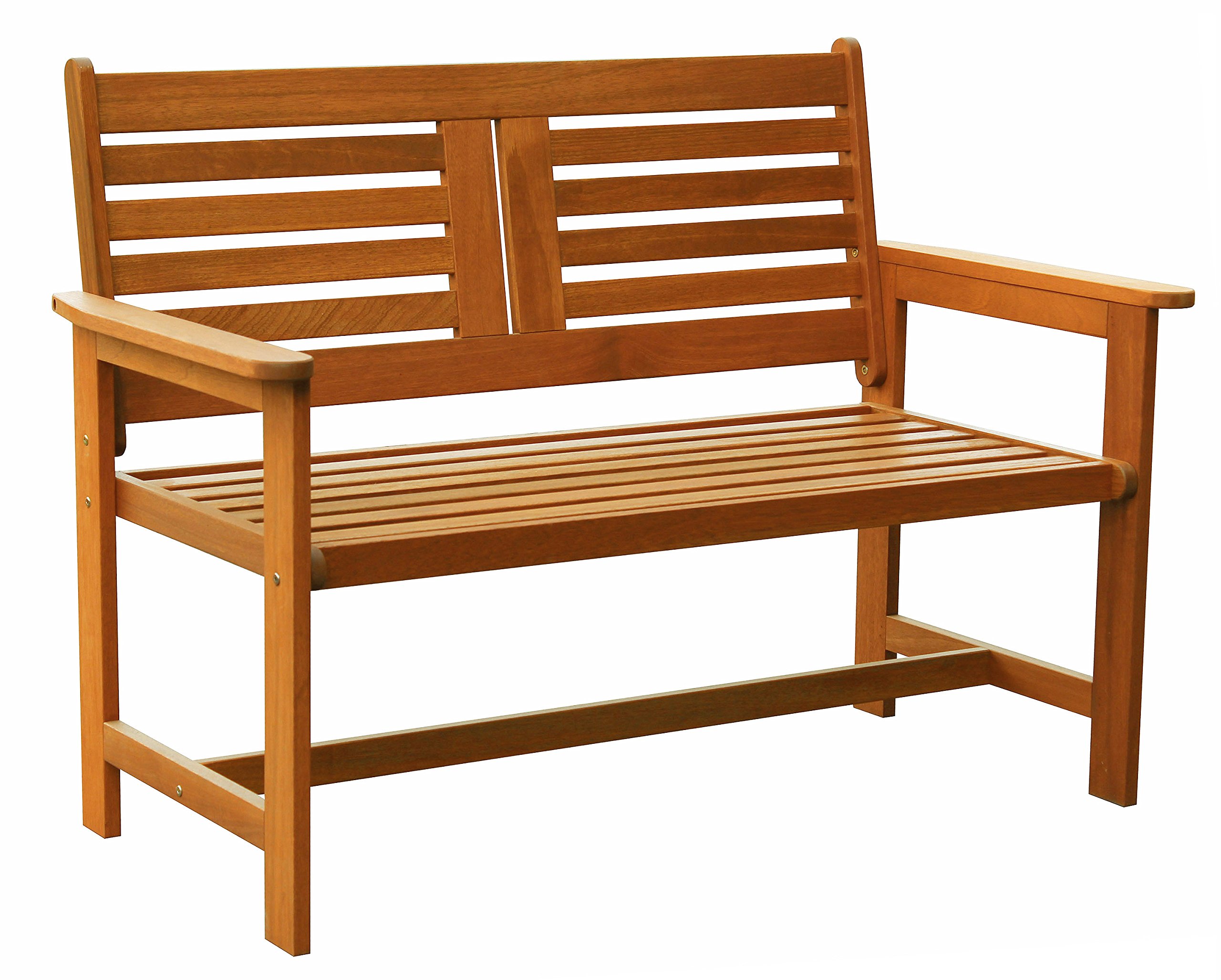 AVANTI TRENDSTORE Set da giardino 5 pezzi in legno tropicale tavolo 135x73,5x75 cm sedie 61x88x62 cm panche 120x88x62 cm