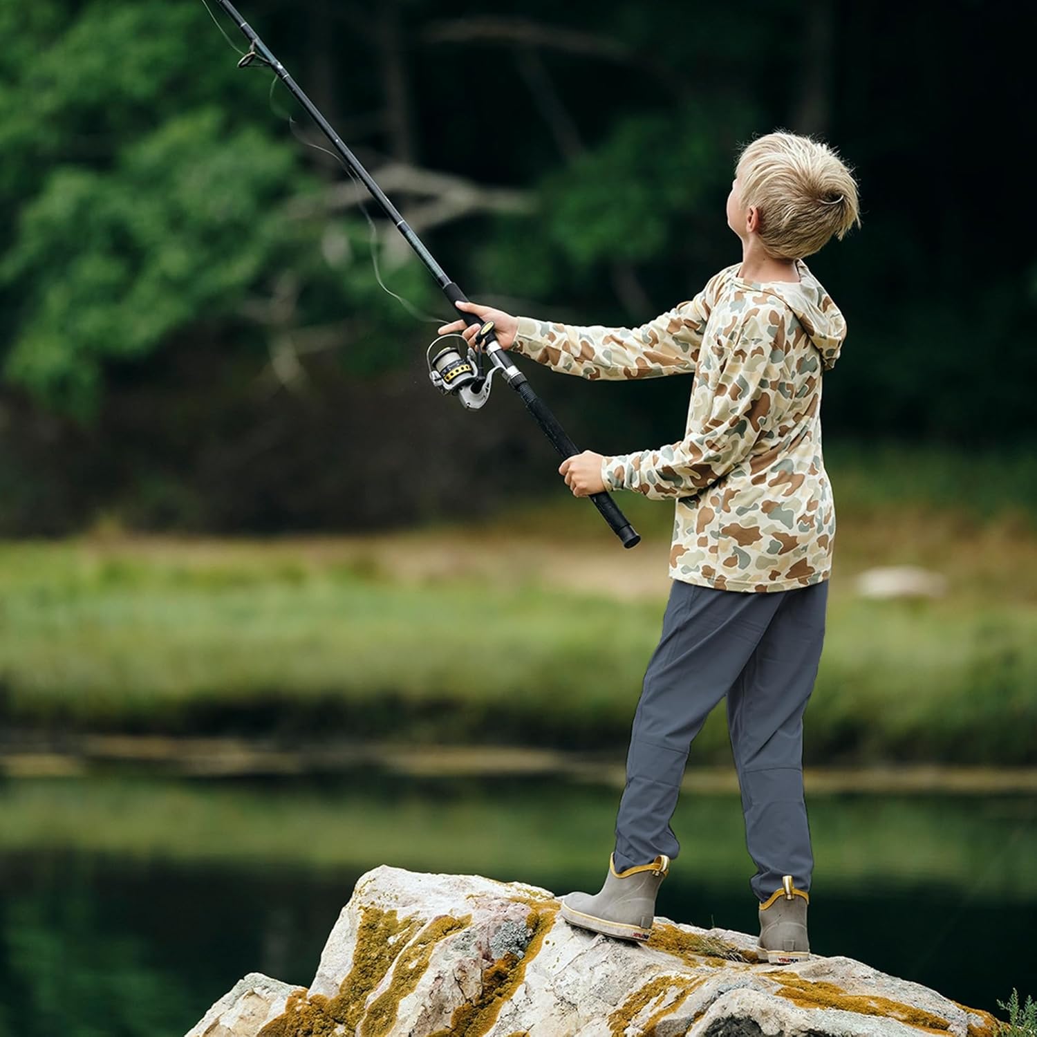 Free Fly Boy's Breeze Pant - Breathable, Lightweight, Quick-Dry Athletic Pants for Boys with Sun Protection - UPF 50+ - Image 3