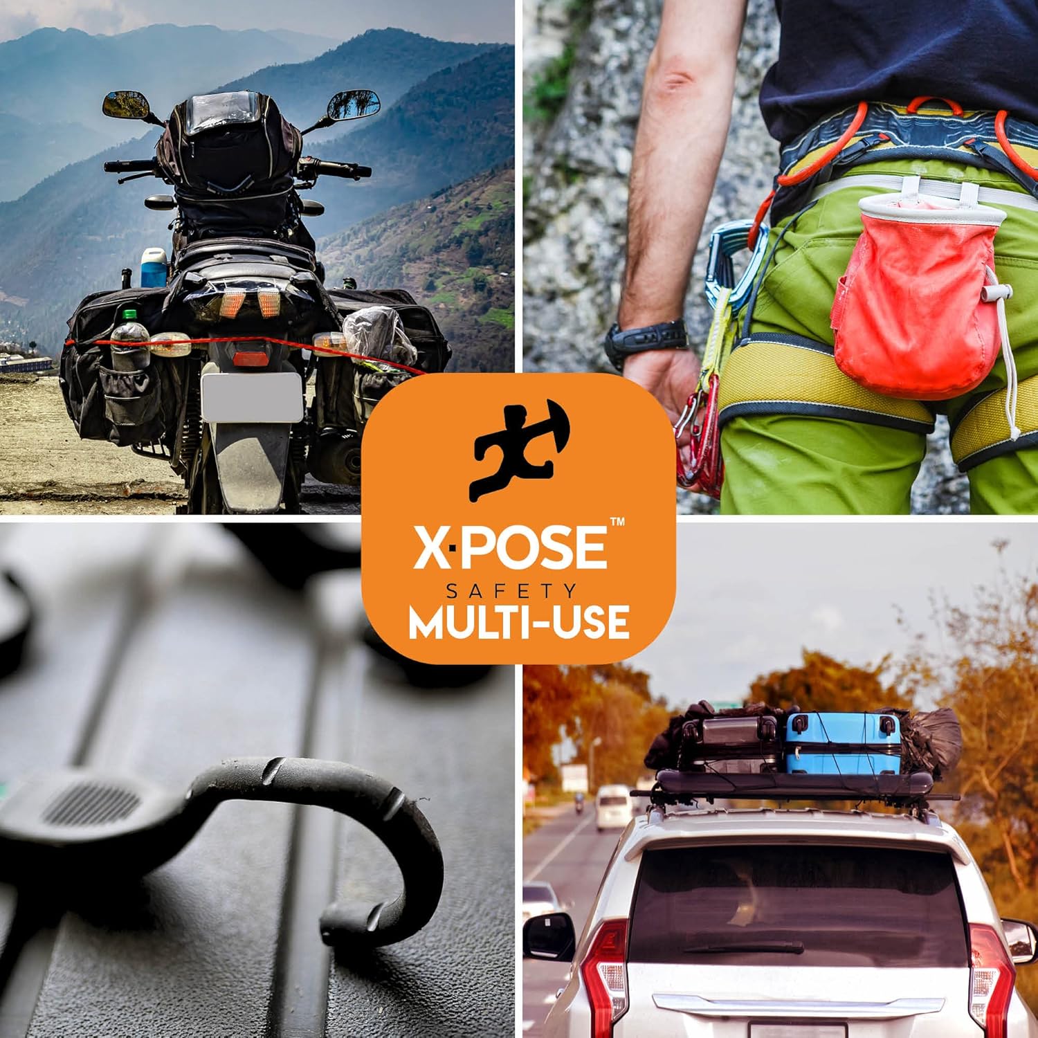 Heavy Duty 18pc Bungee Cord Set with Hooks, Canopy Ties, Luggage Net & Organizer Bag - Assorted Sizes (18", 24", 32") for Outdoor, Bike Racks, Motorcycles