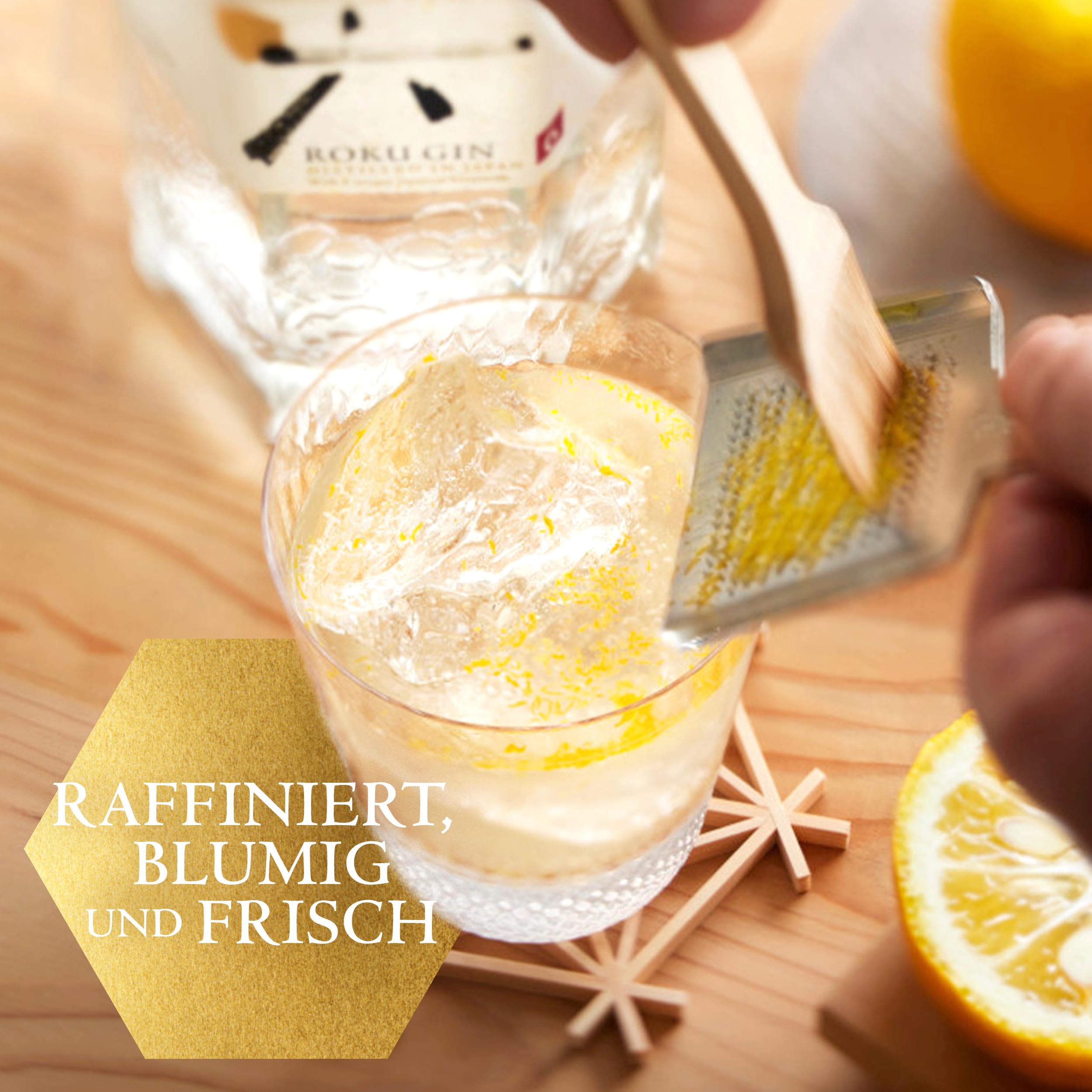 ROKU GIN | 6 japanische Botanicals | Meisterhaft destilliert in Japan | für einen perfekt ausbalancierten Geschmack, 43% Vol | 700ml Einzelflasche