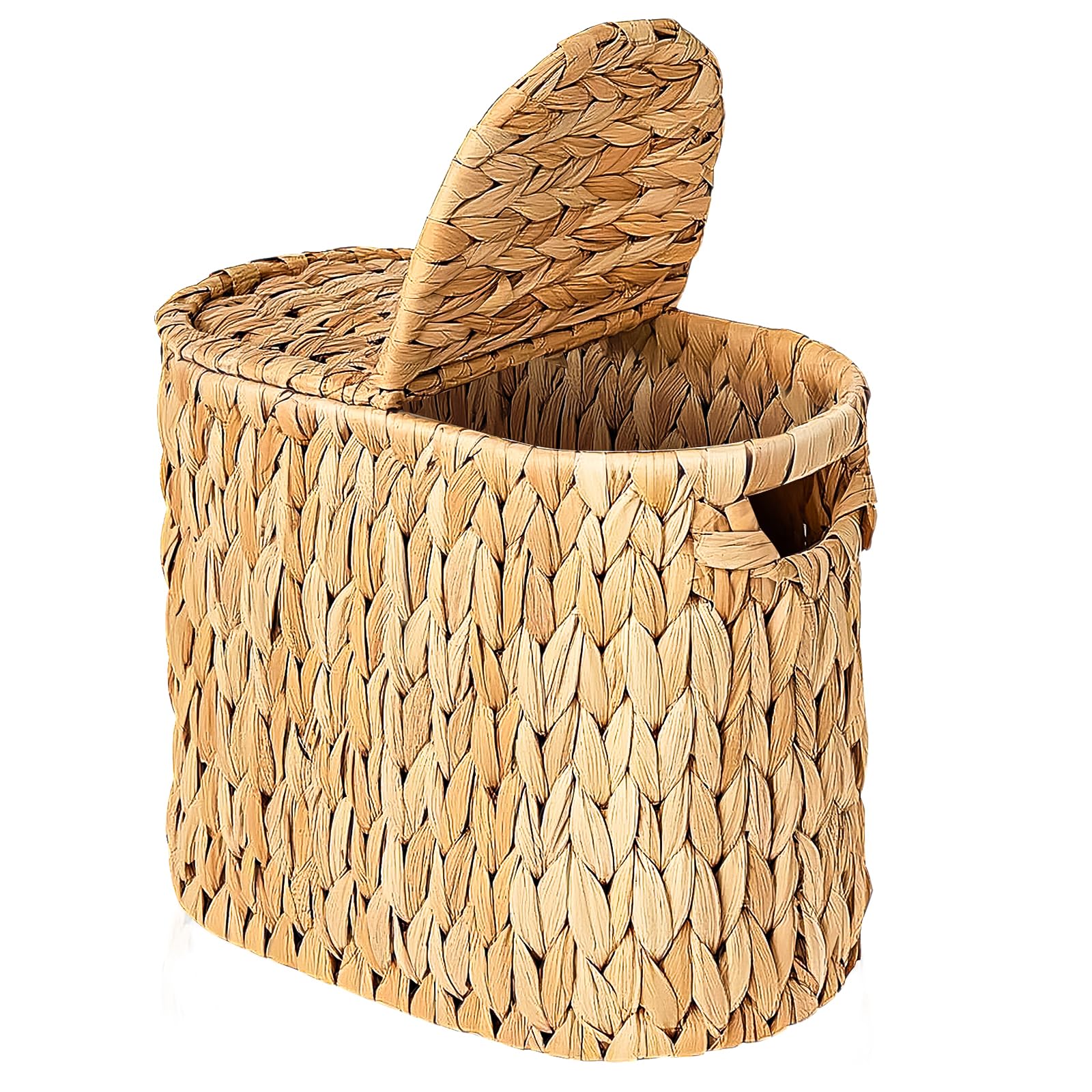 Paniers Rangement Osier 35x17cm - Poignées Intégrées - Salle De Bain Et Déco