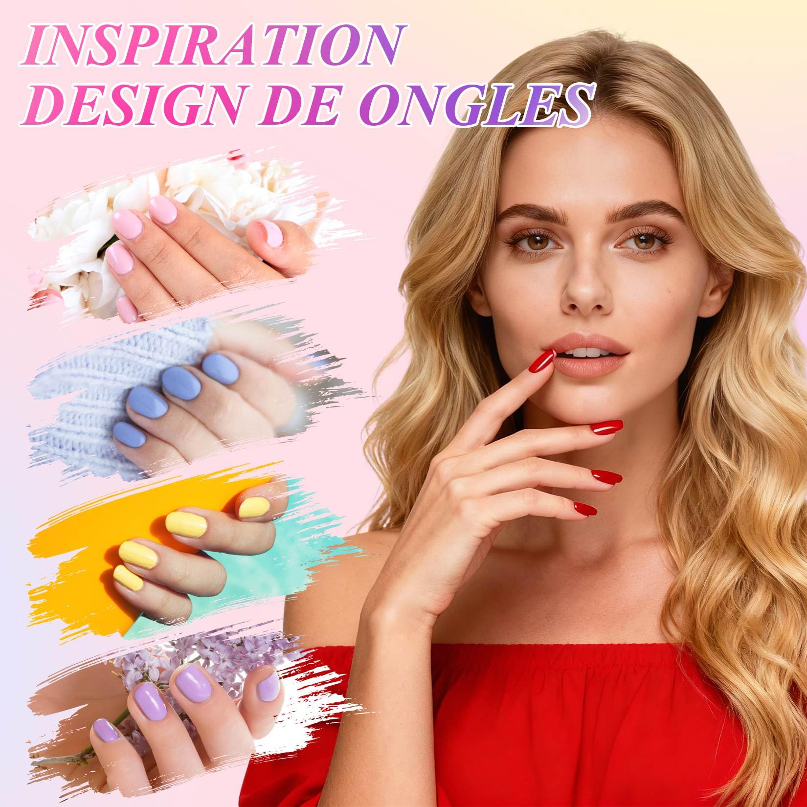 Phoenixy Kit Ongle Gel U V Complet 25 Couleur avec Ponceuse pour Ongles Lampe UV Kit Vernis Semi Permanent Base et Top Coat Outils de Manucure Adapté aux Débutants