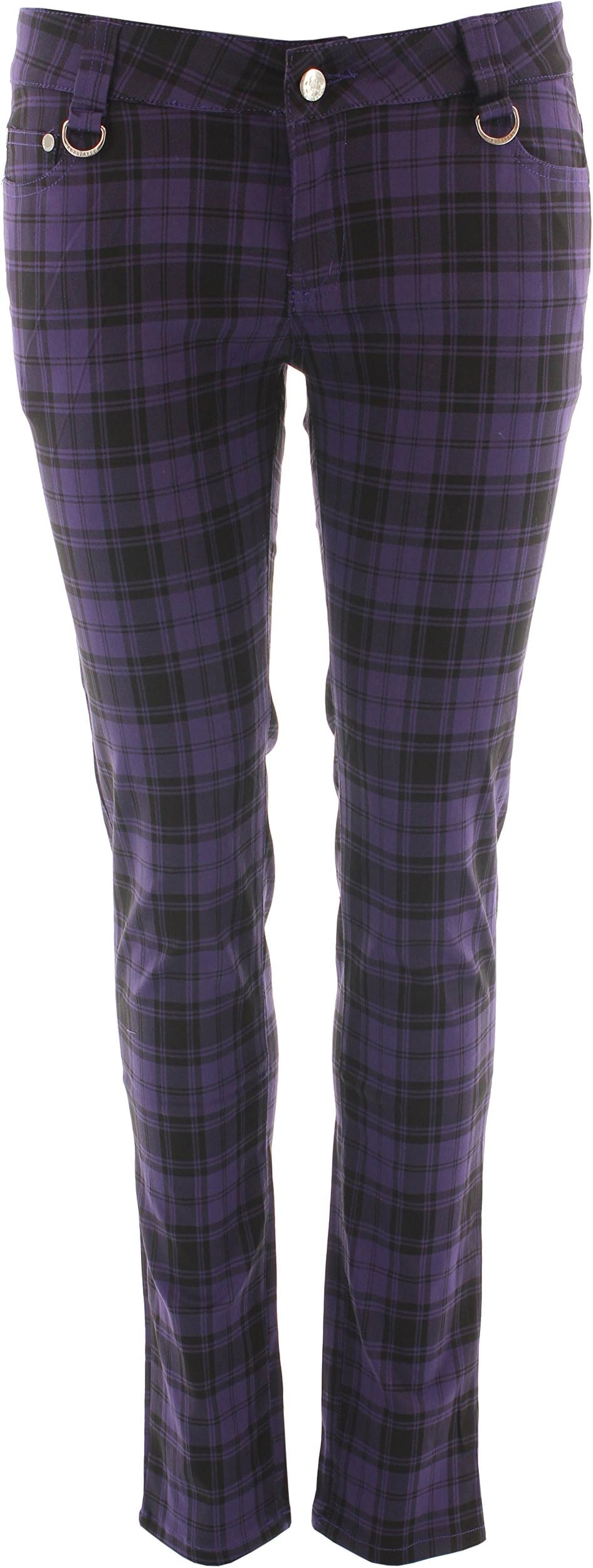 Living Dead Souls CHECK PANTS purple XS