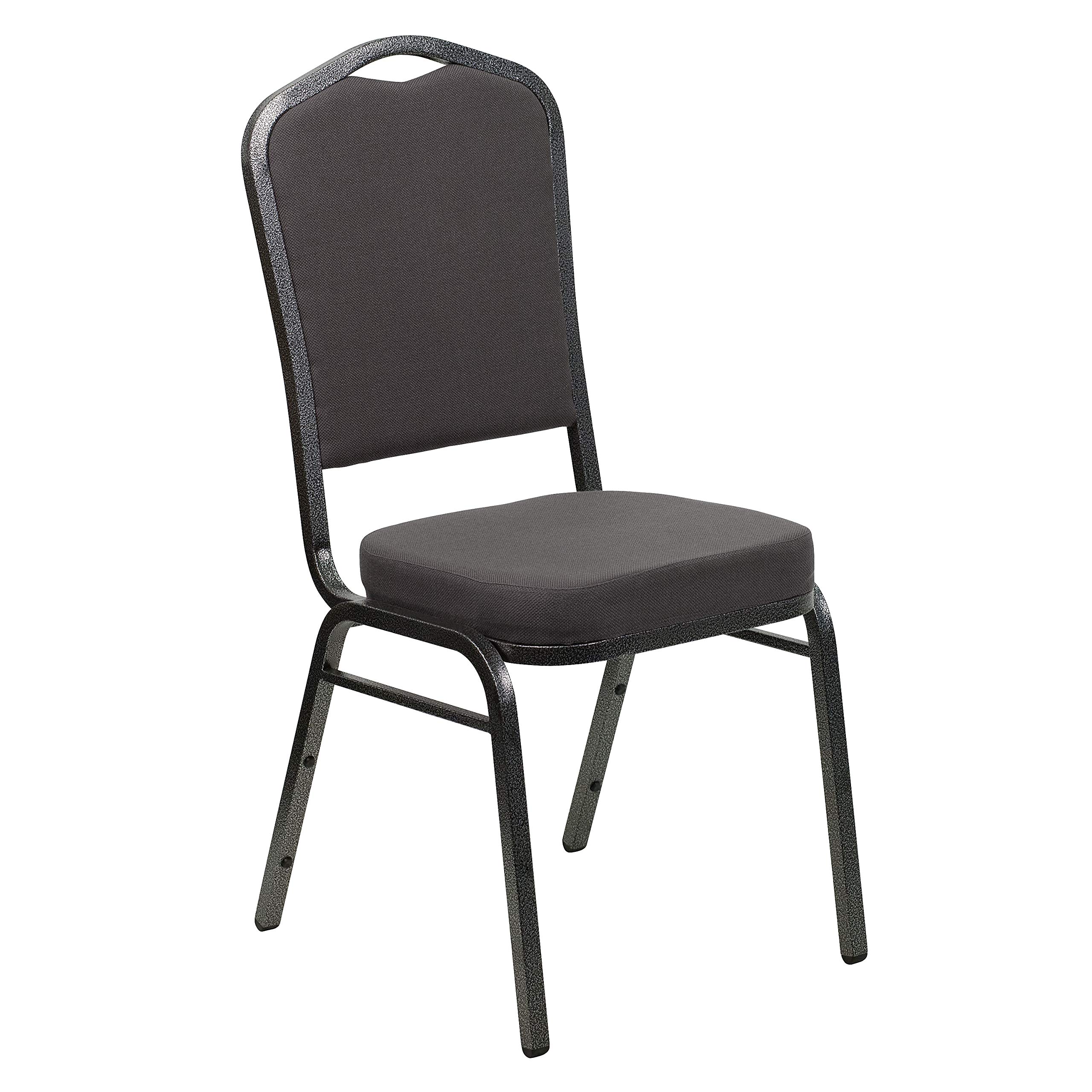 Flash Furniture Gray Fabric/Silver Vein Frame / Set of 1 / Contemporary (Pack of 1) Stacking Chairs