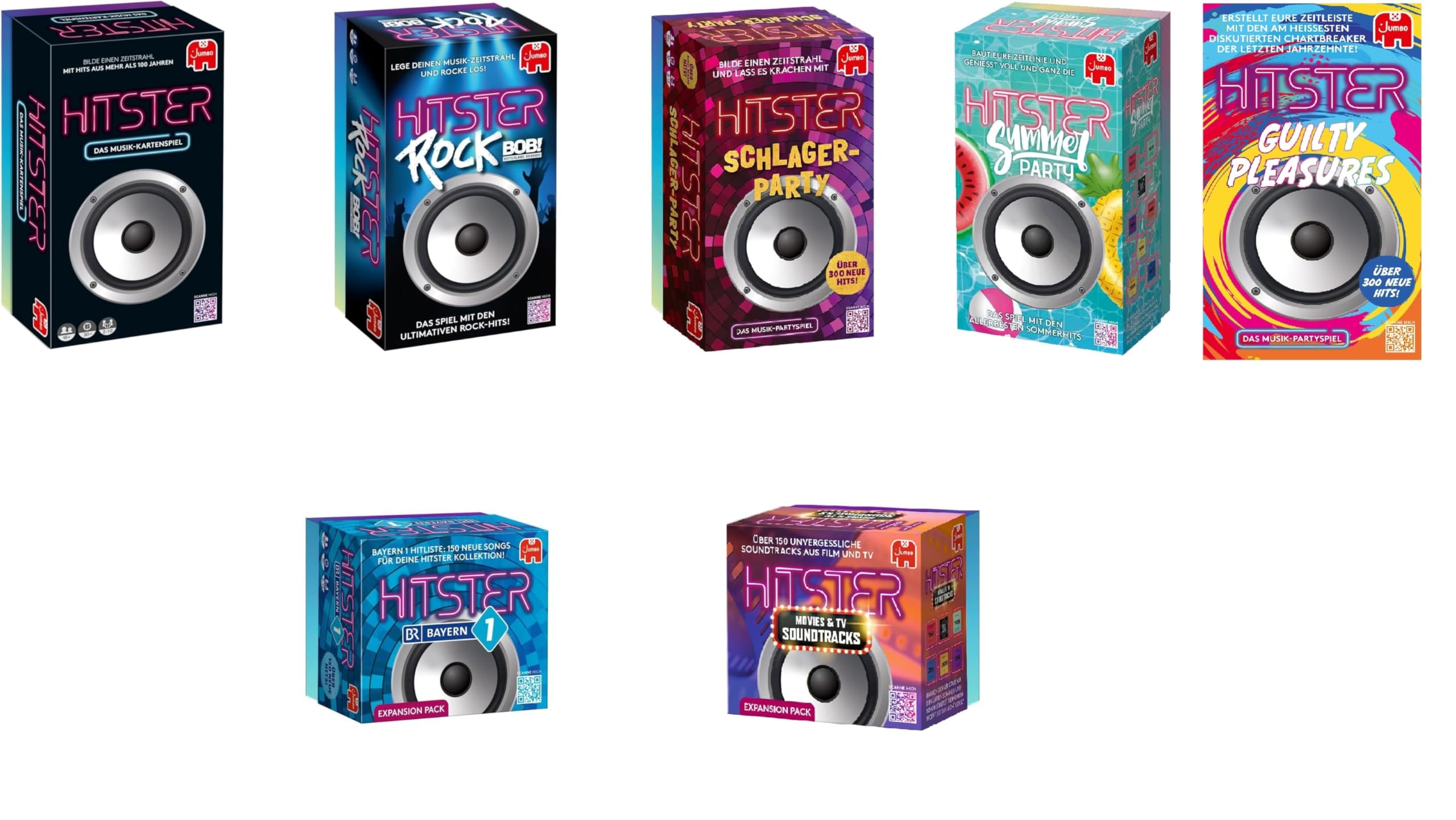 Generisch Hitster - 7 Spiele XXL Set : Original, Rock, Schlager, Summer Party, Guilty Pleasures + Bayern1, Movies & TV