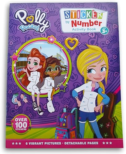 Miniatura 1 de Calcomanía de bolsillo Polly por libro de números más de 100 calcomanías y 6 imágenes vibrantes para rellenar