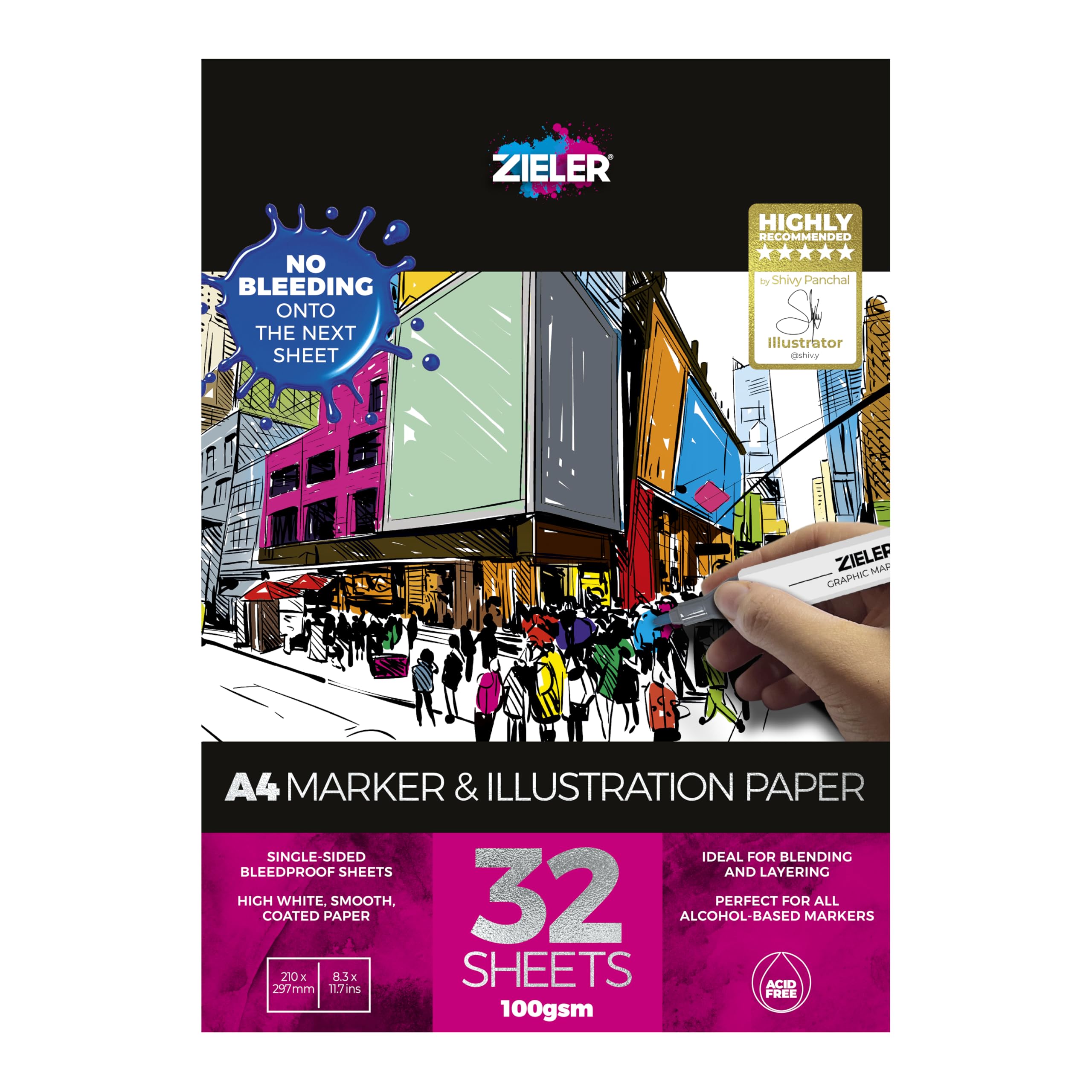 Artists Marker & Illustration Pad, High White