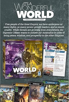 It's A Wonderful World Corruption & Ascension Board Game Expansion - Expand Your Empire with New Challenges, Ages 14+, 1-7 Players, 30-60 Minute Playtime, Made by Lucky Duck Games