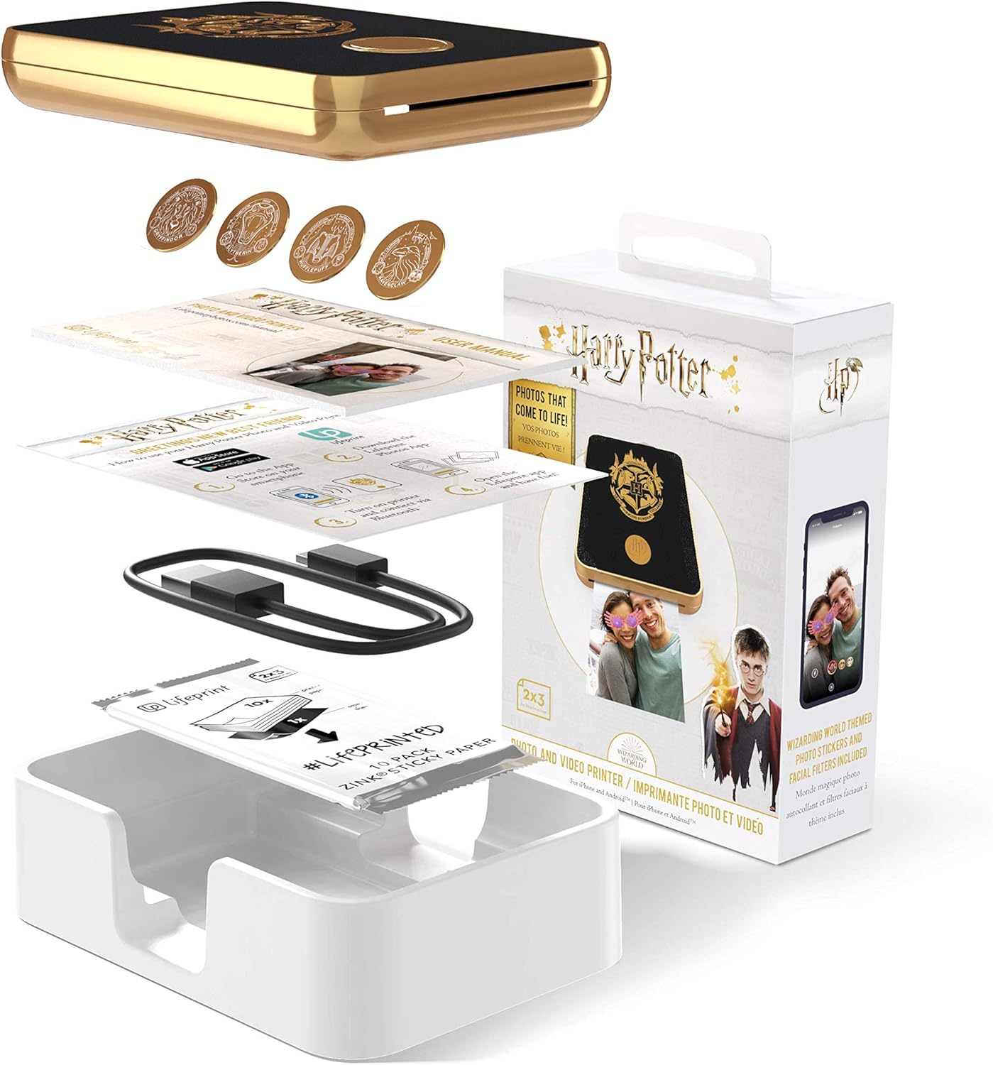 Super Cheap 🛒 Harry Potter Magic Photo and Video Printer for iPhone and Android. Your Photos Come to Life Like Magic! - Black