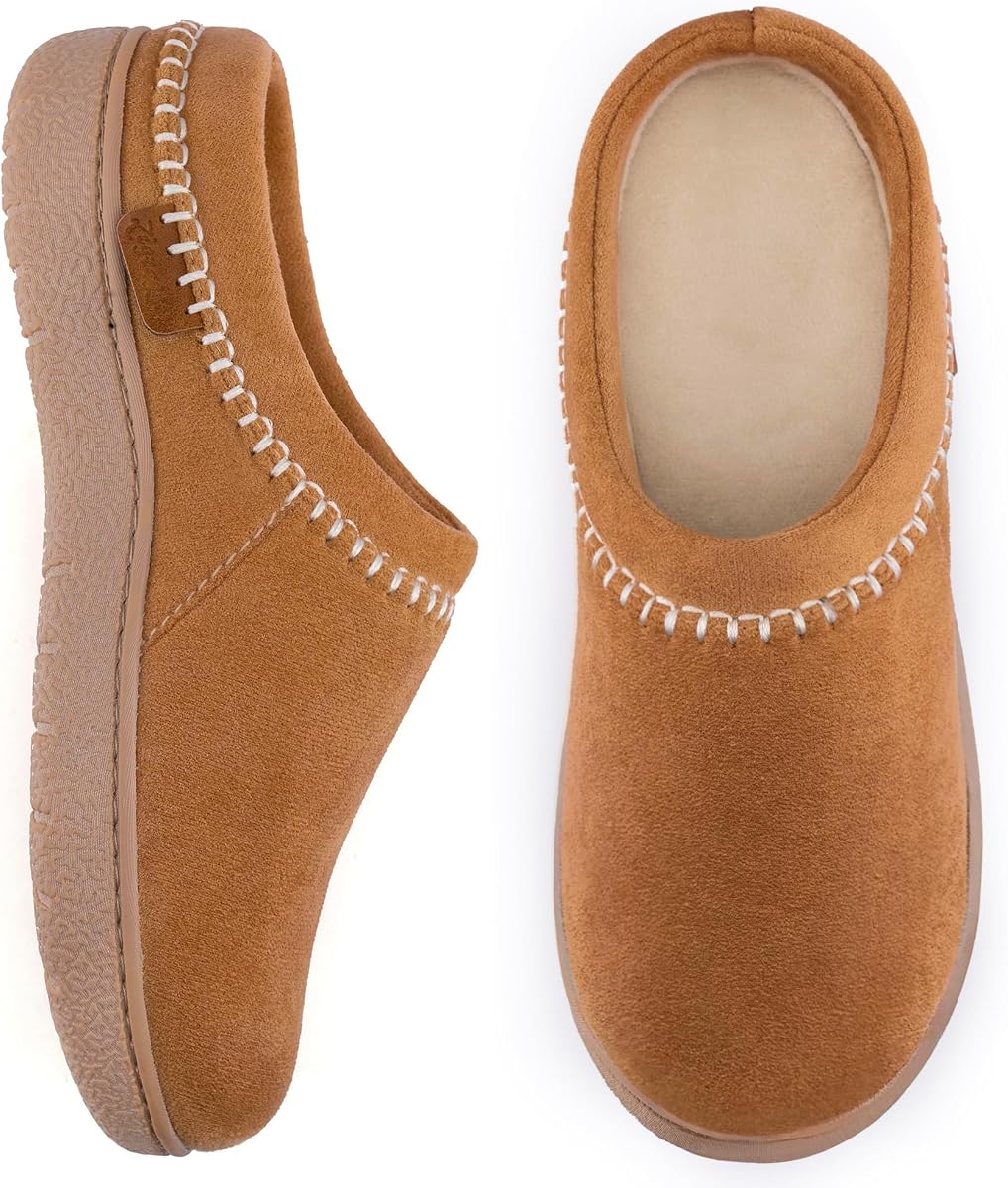 Women 's Moccasin Slip-On Slippers, Comfy Microsuede House Shoes Indoor Outdoor with Memory Foam