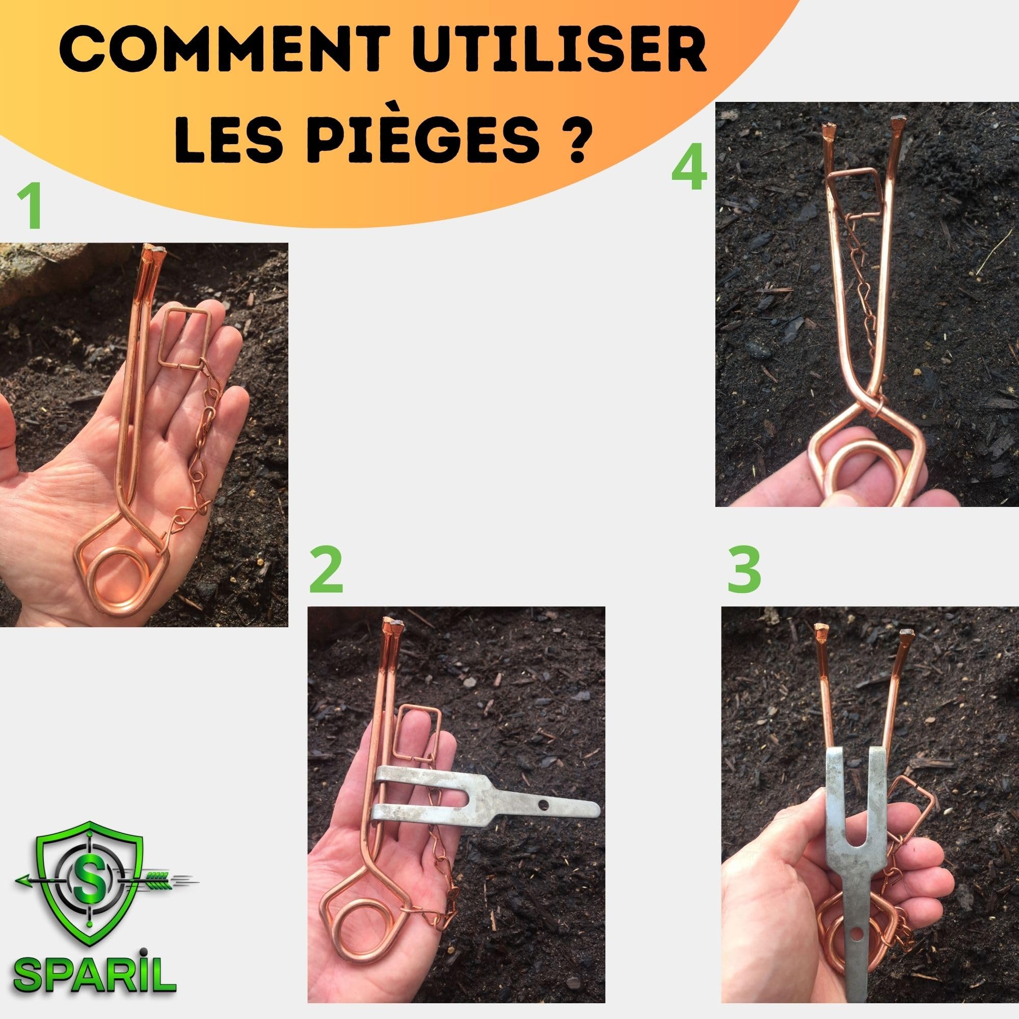 Piège à Taupe Putange Lot de 10 - Campagnol et Rat Taupier Éliminés sans Fumigène ni Poison - Kit Pro Gants + Clé d'Armement + Guide Vidéo