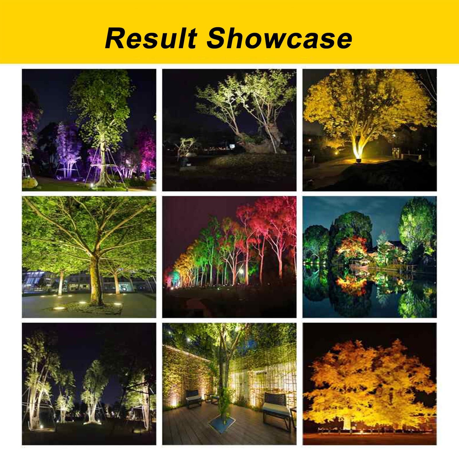 Oświetlenie drzewa, reflektor zewnętrzny, 220 V, obrotowy reflektor LED, wodoszczelność IP65, do ogrodu, trawnika i oświetlenia drzew (zielony, 12 W)
