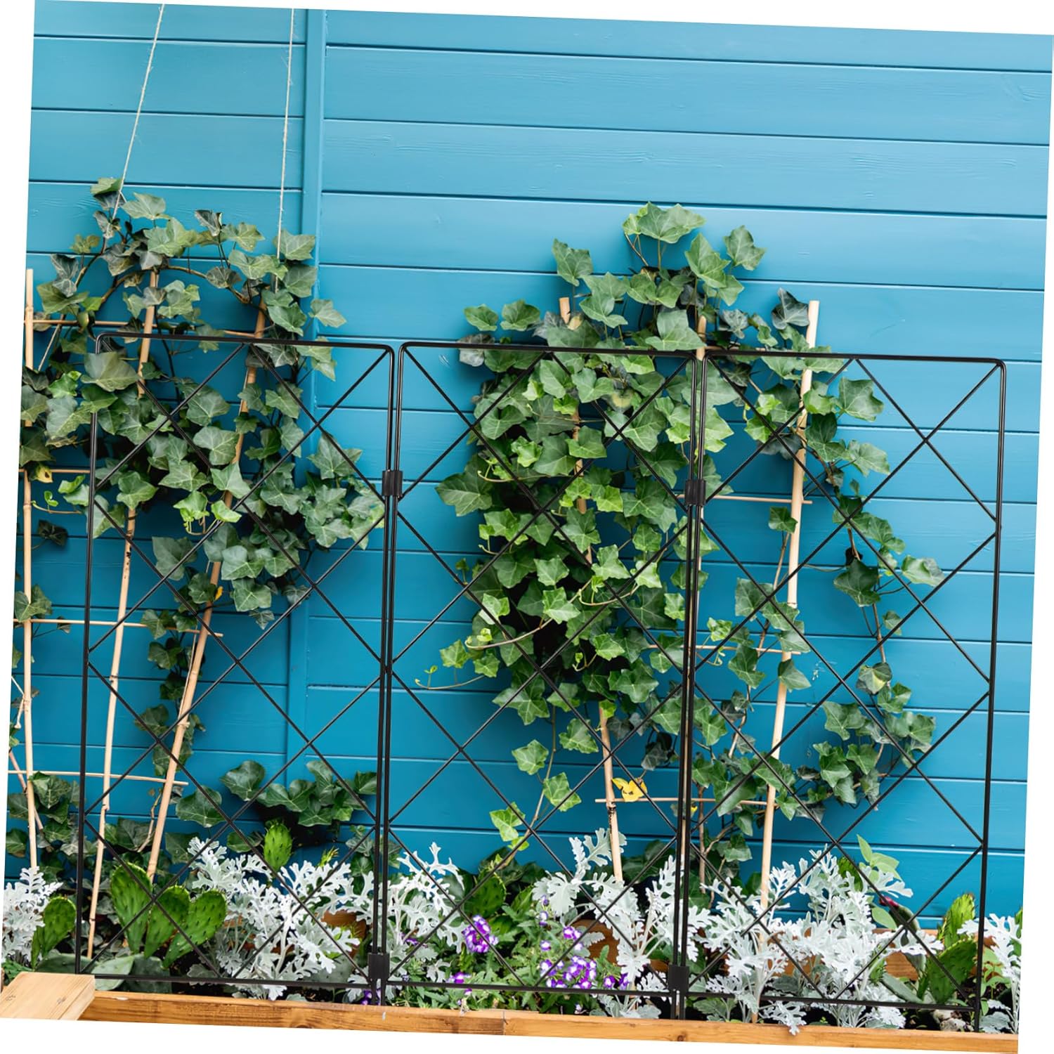 Garden Plant Climbing Frame Stand Sturdy Folding Trellis for Vines Vegetables and Flowers Space-Saving Support Structure for Vertical Growth