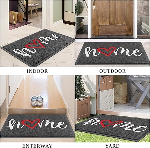 Miniatura 21 de BeneathYourFeet - Tapete de bienvenida de bajo relieve, de puerta delantera, interior y exterior, alfombras antideslizantes para entrada, patio