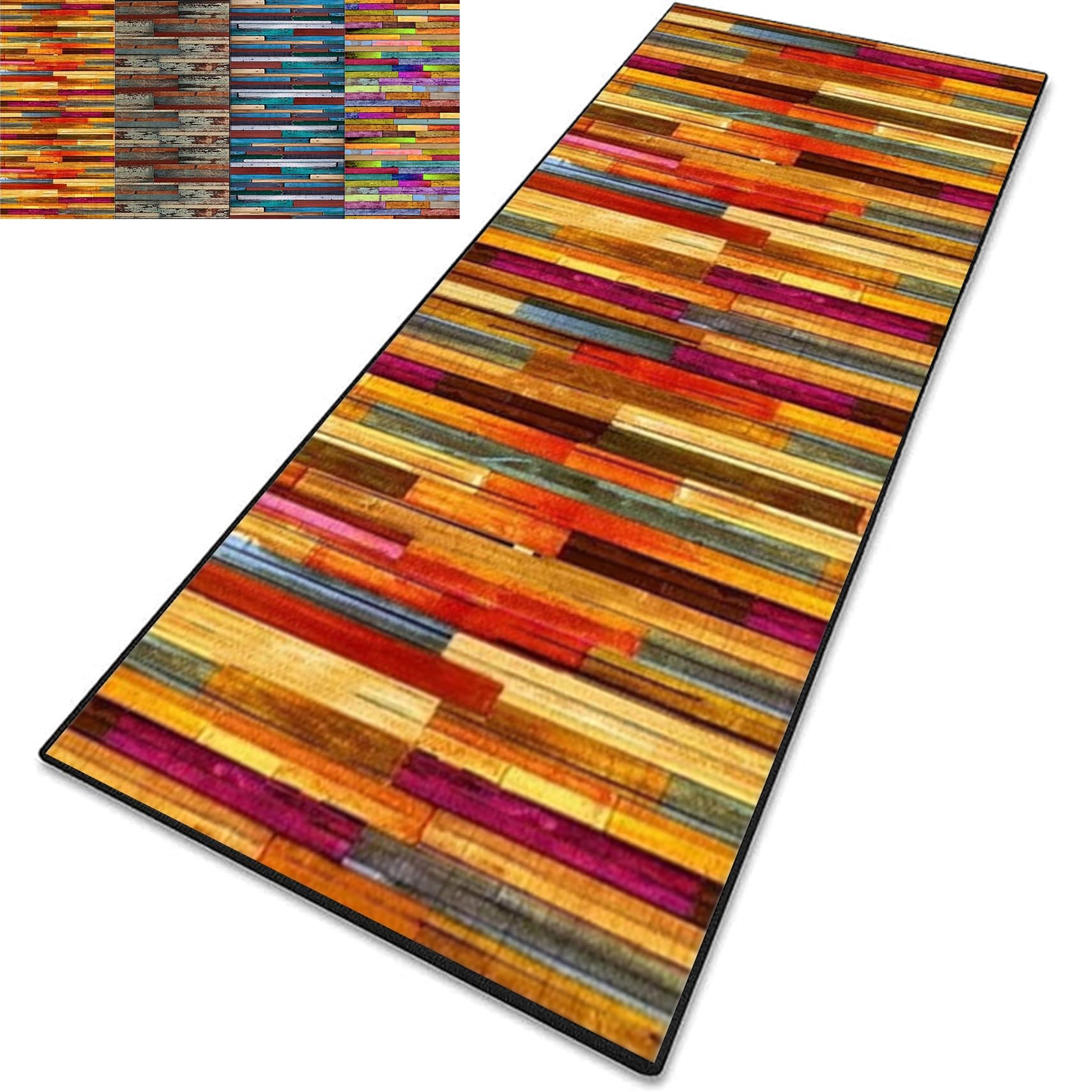 Tapis couloir long moderne 85x180 cm couleur unie lavable et antidérapant