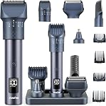 Aesfee 5-in-1 Beard Trimmer for Men, Waterproof Electric Razor & Hair Clippers Set with 20 Precision Dial Lengths, USB-C Charging Dock Shaving Kit