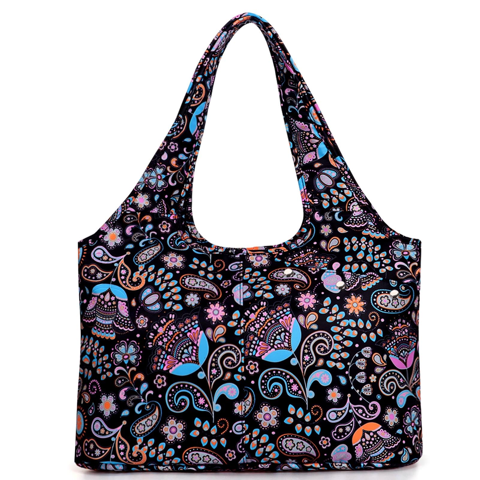 HAWEE Tote Bag for Women with Wet Umbrella Compartment 13.3” Laptop Sleeve Zipper Shoulder Purse for Work/Shopping/Nursing